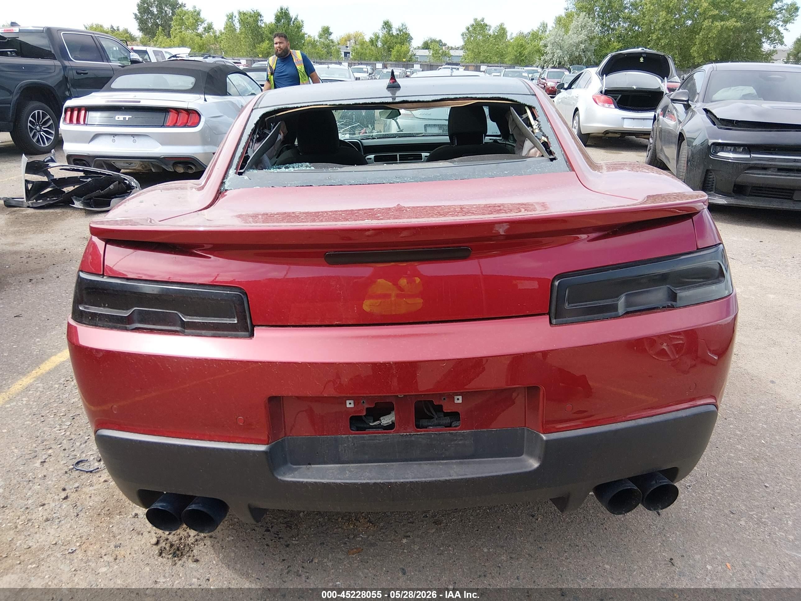 2015 Chevrolet Camaro 1lt Red vin: 2G1FD1E31F9250524