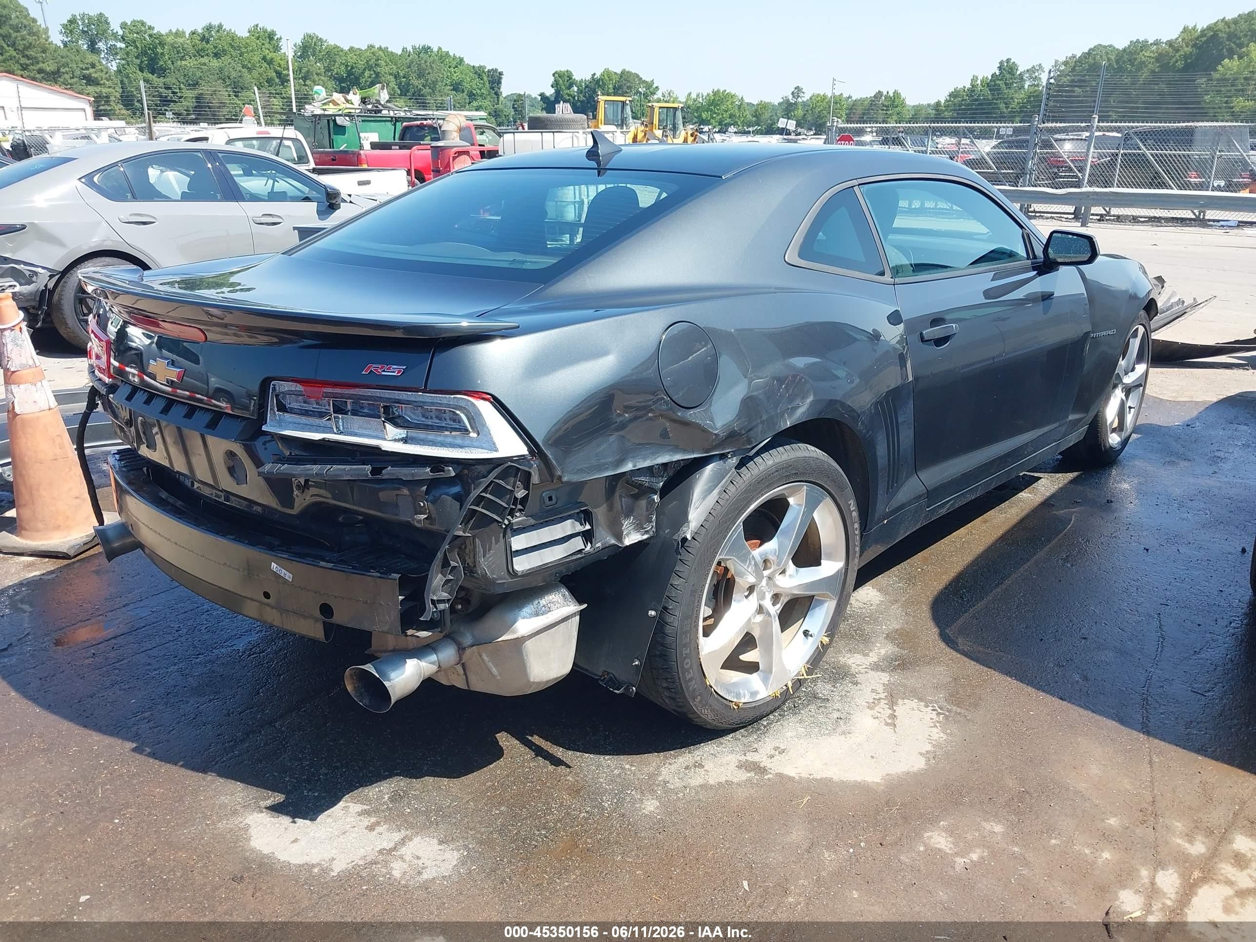 2015 Chevrolet Camaro 1lt Gray vin: 2G1FD1E31F9271552