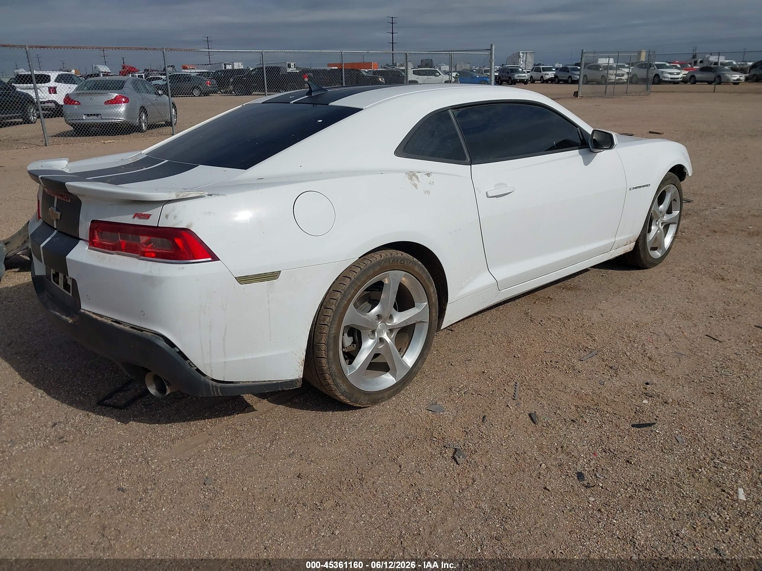 2015 Chevrolet Camaro 1lt White vin: 2G1FD1E31F9291414