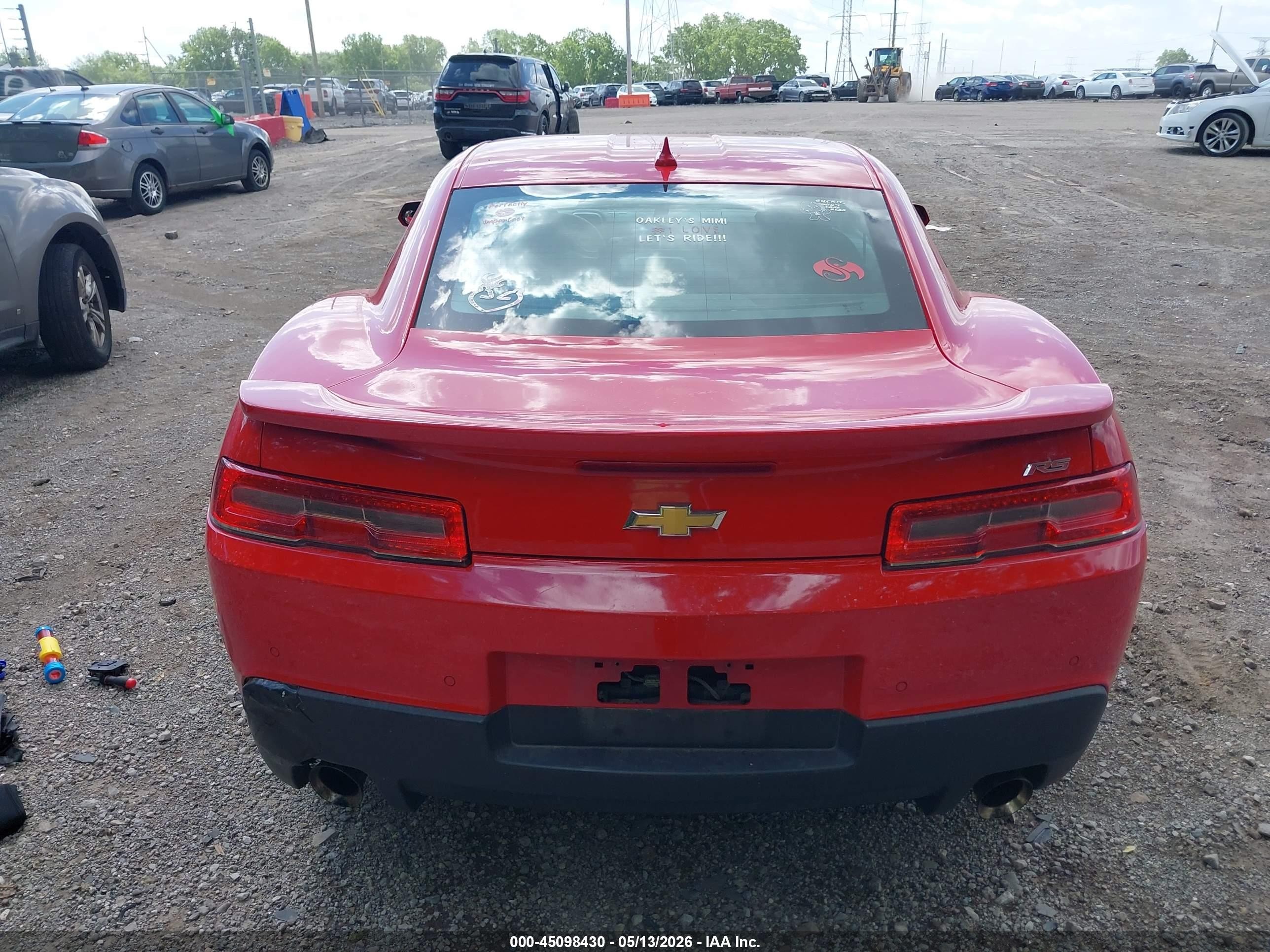 2015 Chevrolet Camaro 1lt Red vin: 2G1FD1E32F9104617