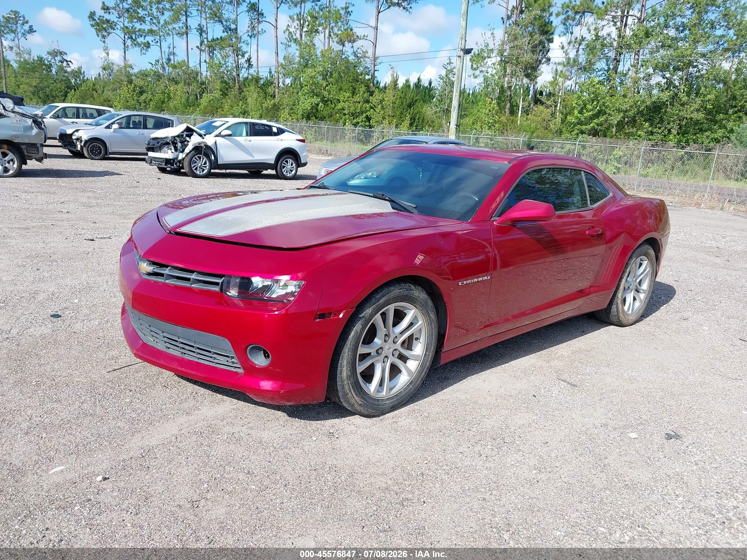 2015 Chevrolet Camaro 1lt Red vin: 2G1FD1E32F9183352