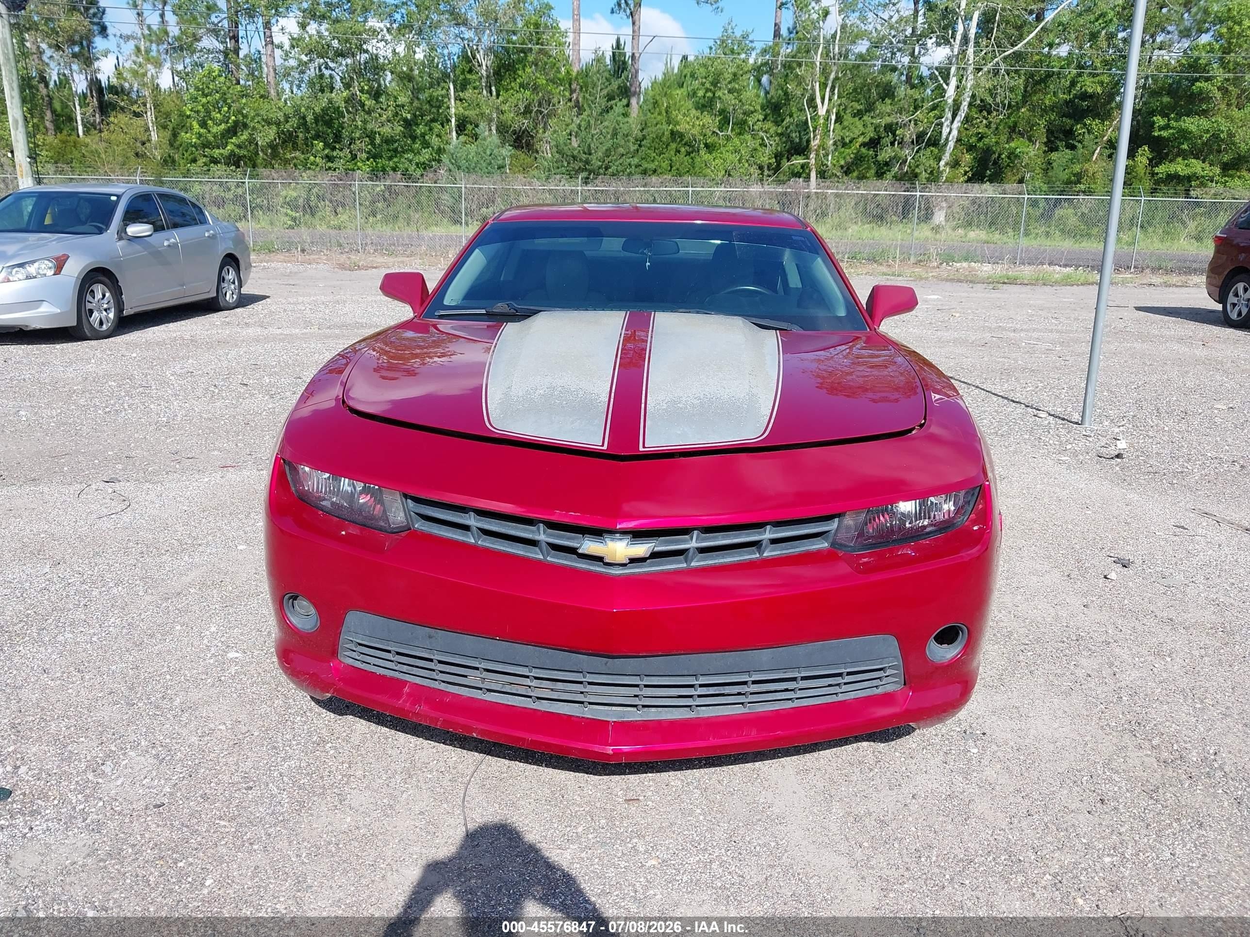2015 Chevrolet Camaro 1lt Red vin: 2G1FD1E32F9183352