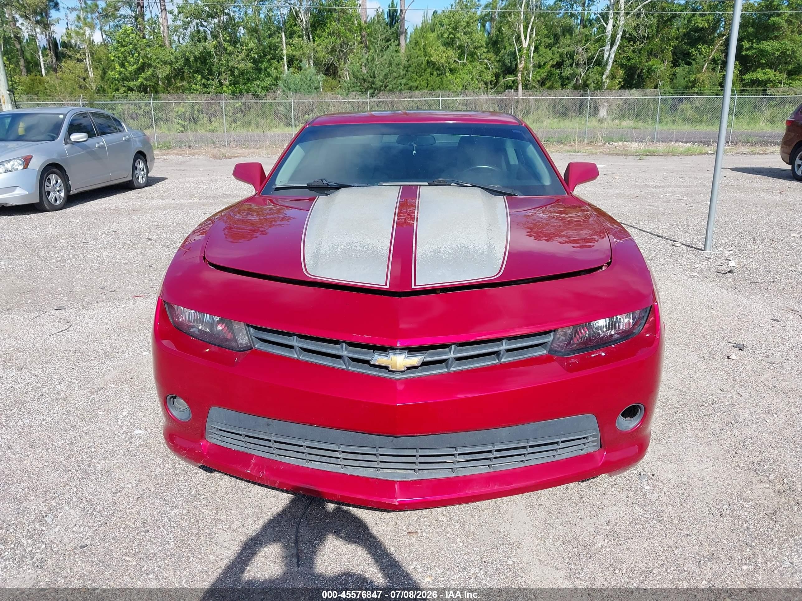 2015 Chevrolet Camaro 1lt Red vin: 2G1FD1E32F9183352