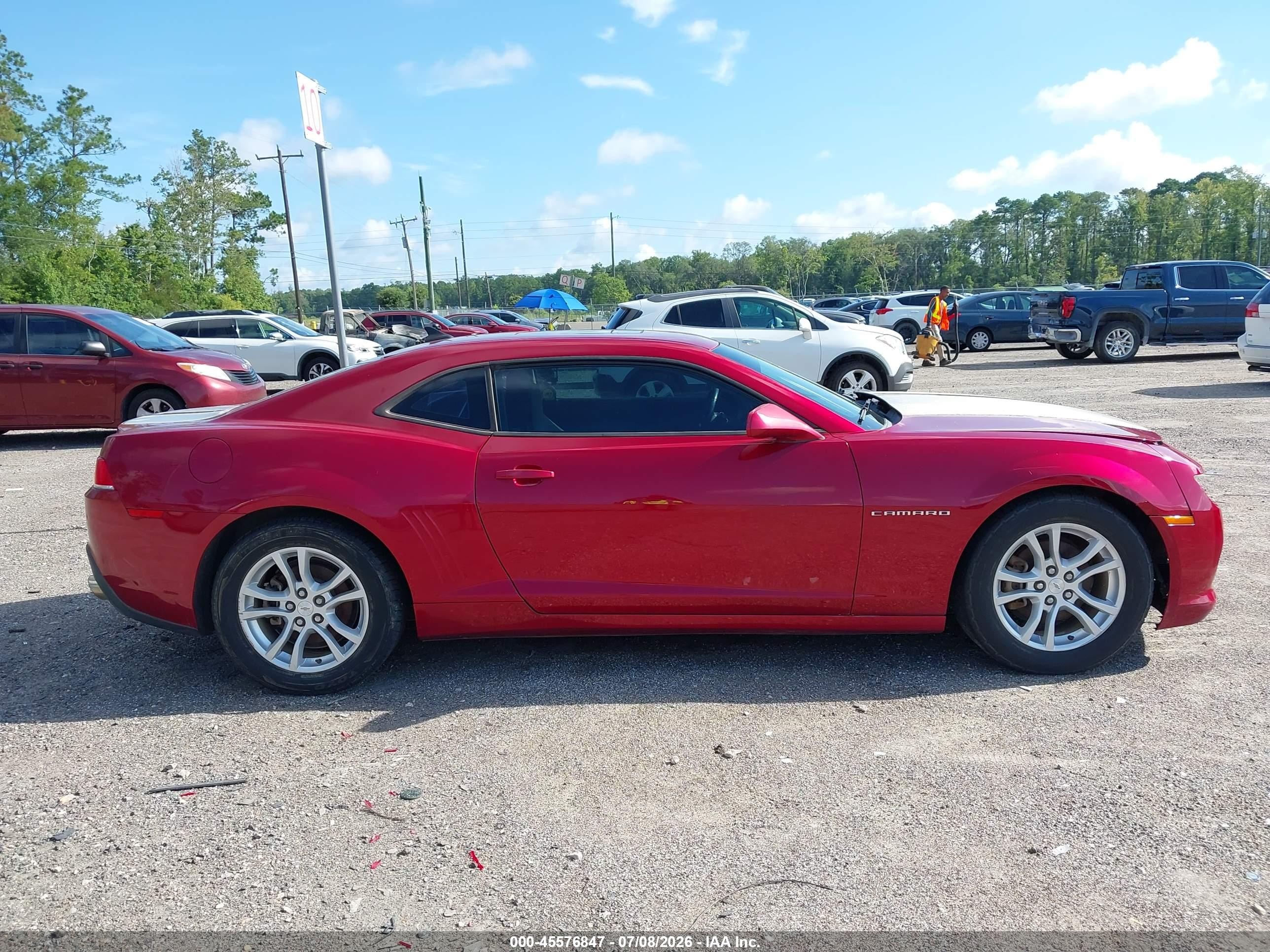 2015 Chevrolet Camaro 1lt Red vin: 2G1FD1E32F9183352