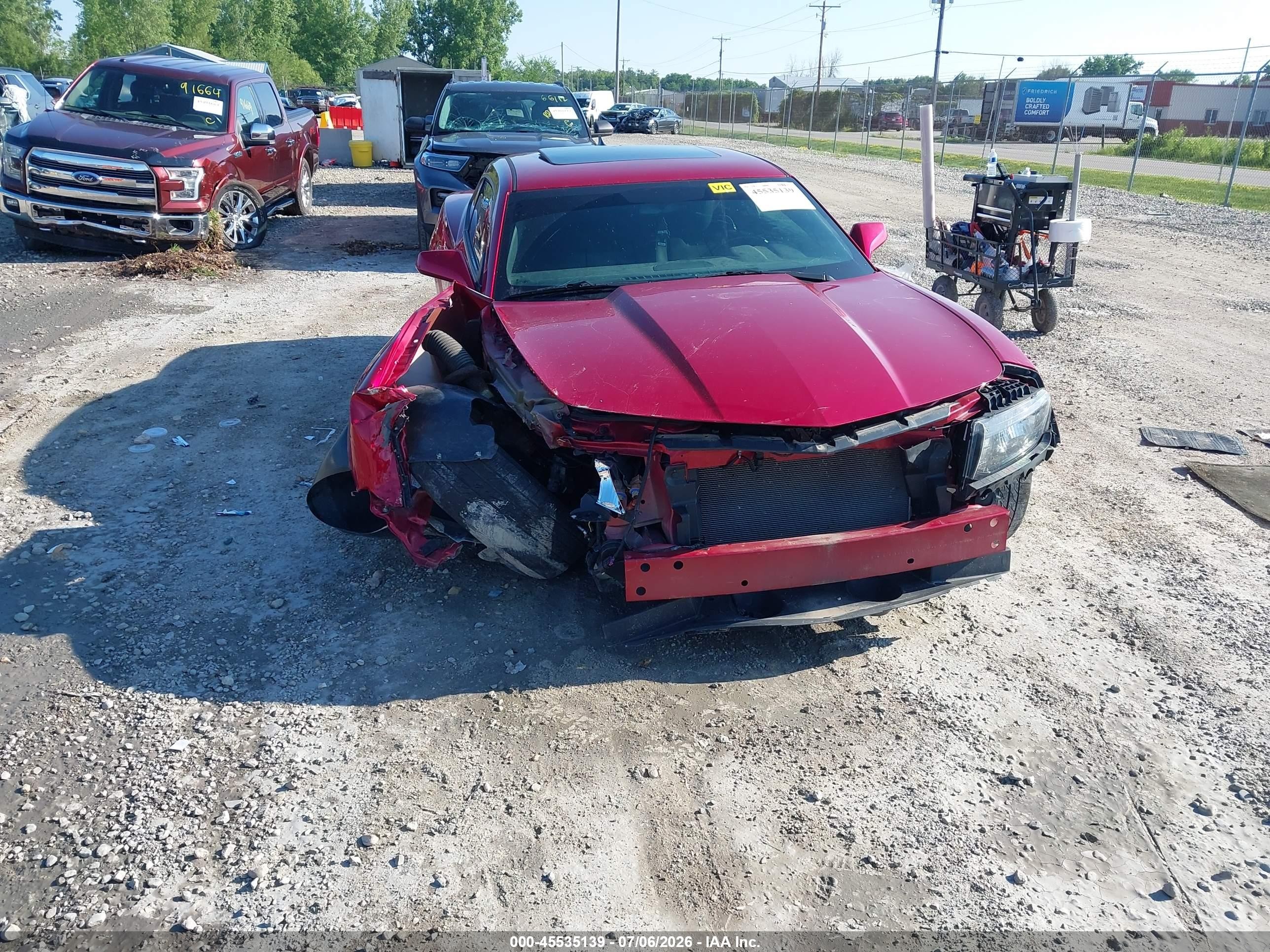 2015 Chevrolet Camaro 1lt Red vin: 2G1FD1E32F9215846