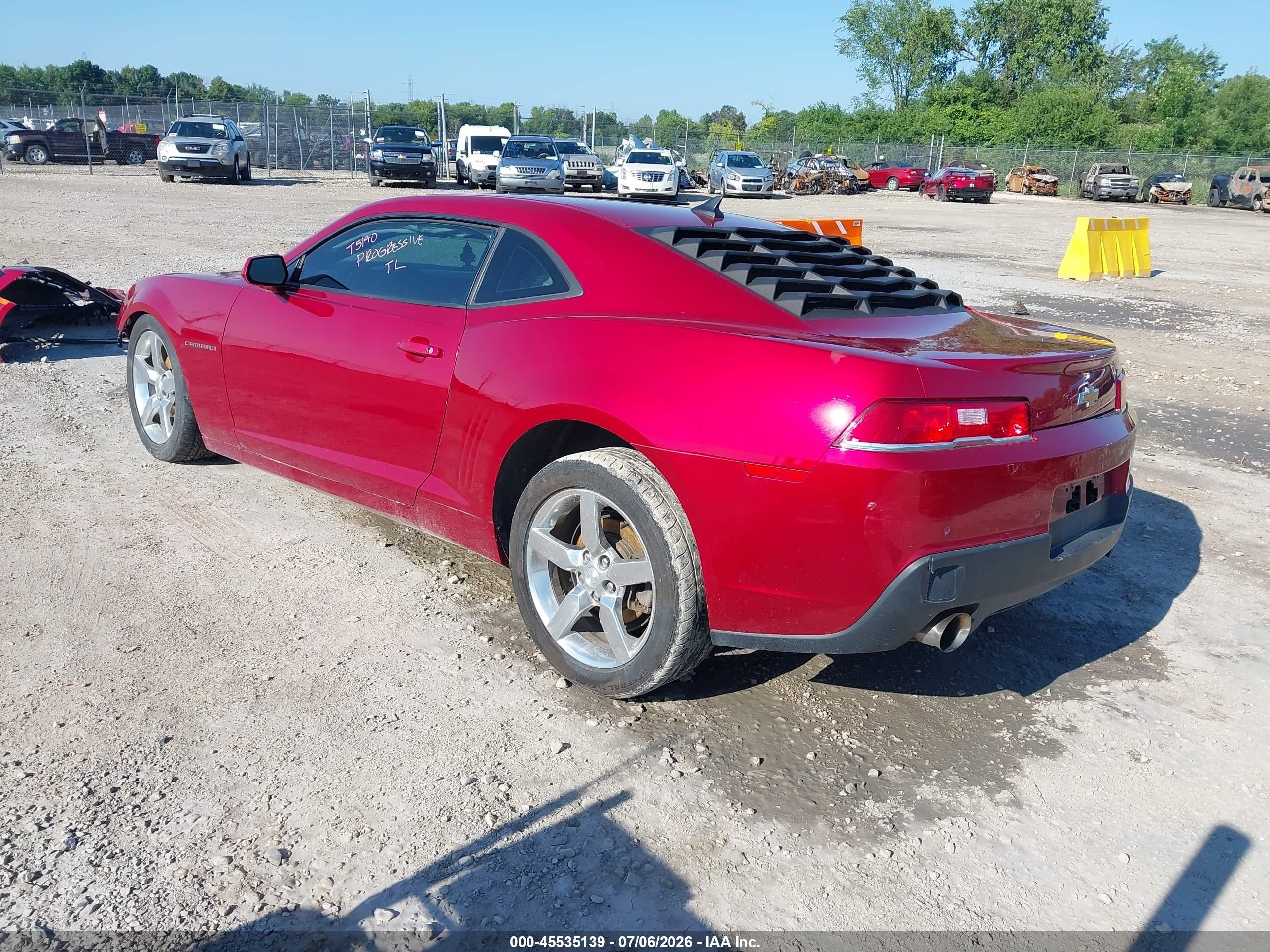 2015 Chevrolet Camaro 1lt Red vin: 2G1FD1E32F9215846