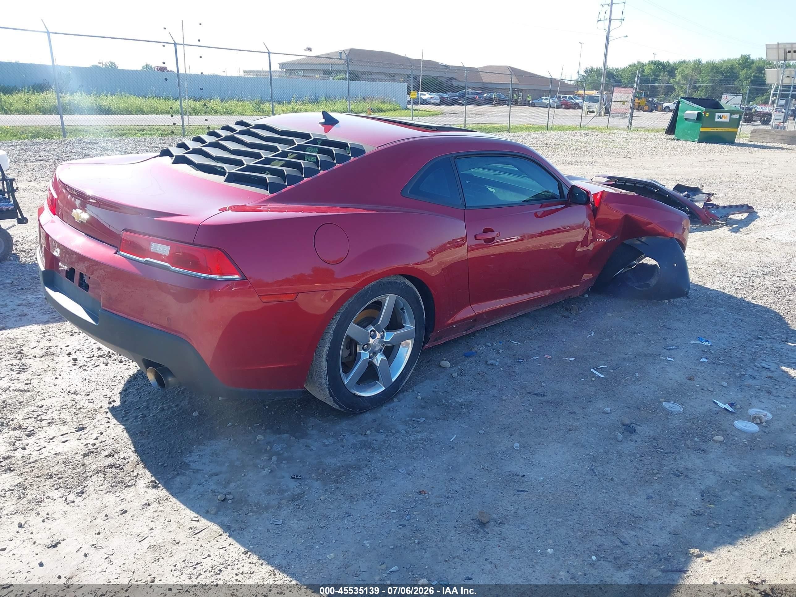 2015 Chevrolet Camaro 1lt Red vin: 2G1FD1E32F9215846