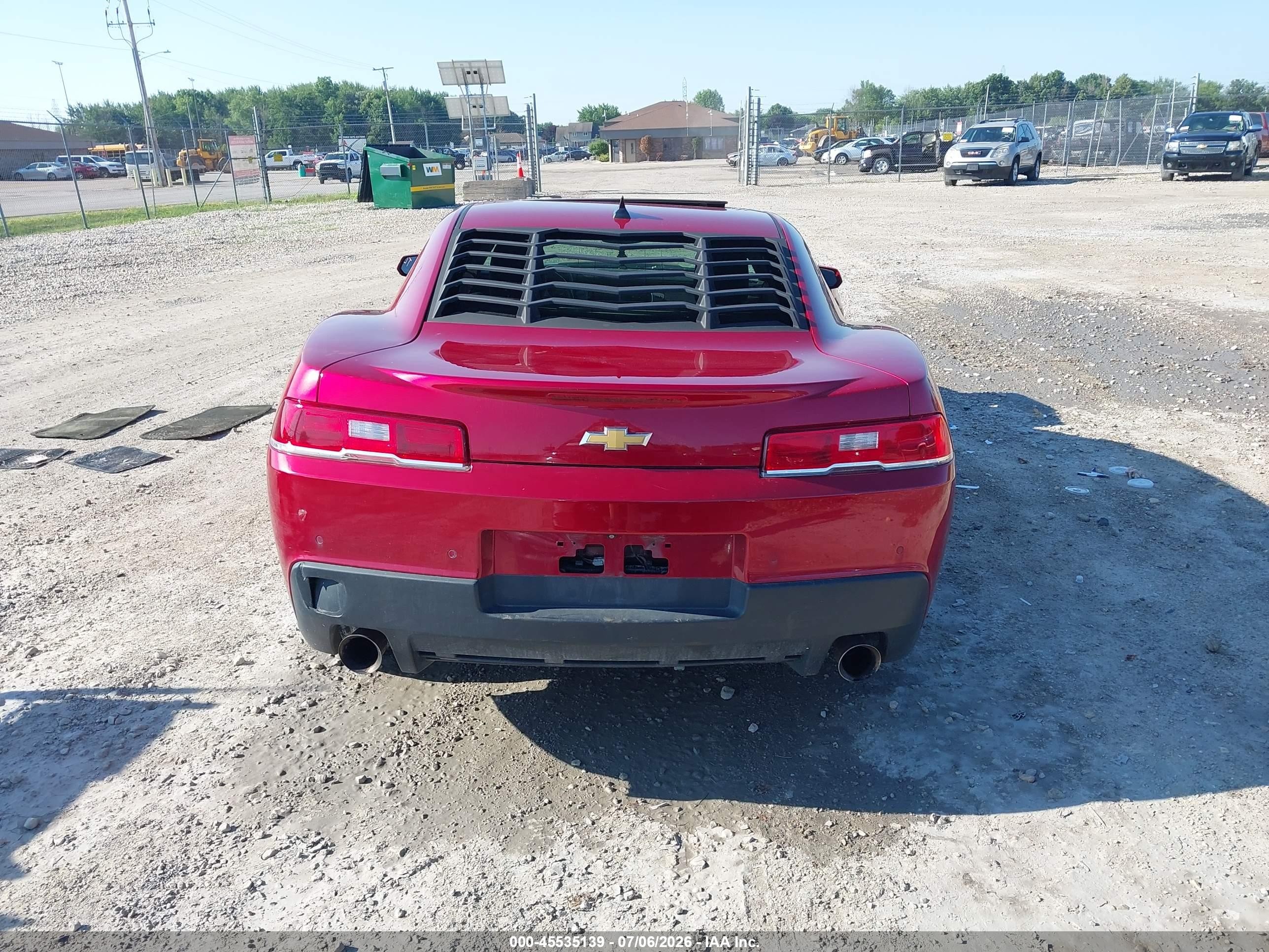 2015 Chevrolet Camaro 1lt Red vin: 2G1FD1E32F9215846