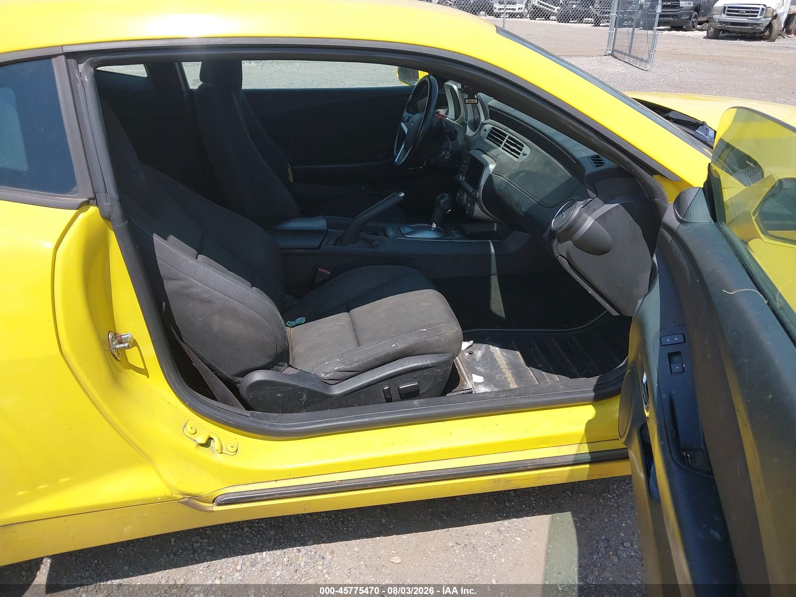 2015 Chevrolet Camaro 1lt Yellow vin: 2G1FD1E32F9312075