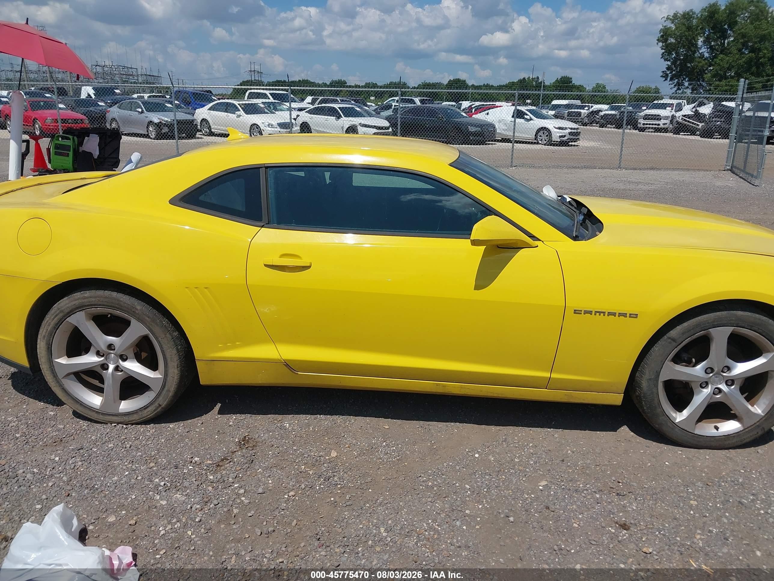 2015 Chevrolet Camaro 1lt Yellow vin: 2G1FD1E32F9312075