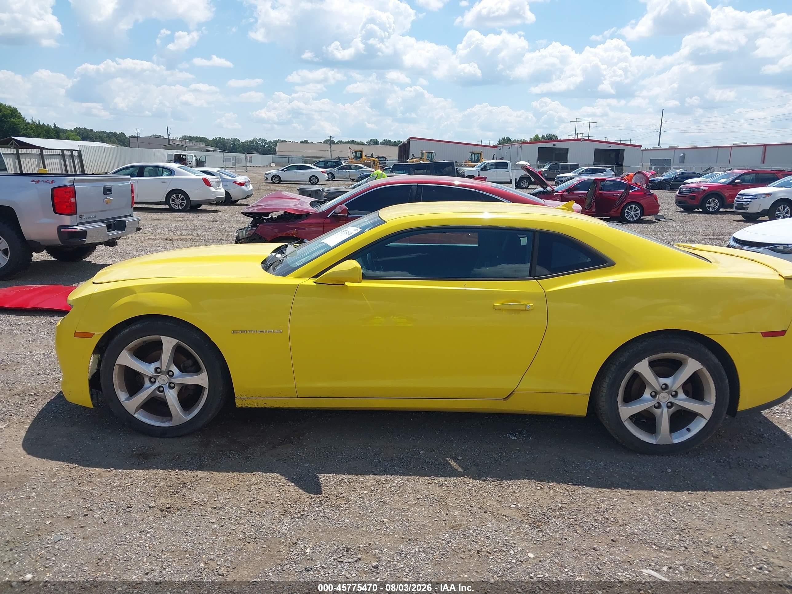 2015 Chevrolet Camaro 1lt Yellow vin: 2G1FD1E32F9312075