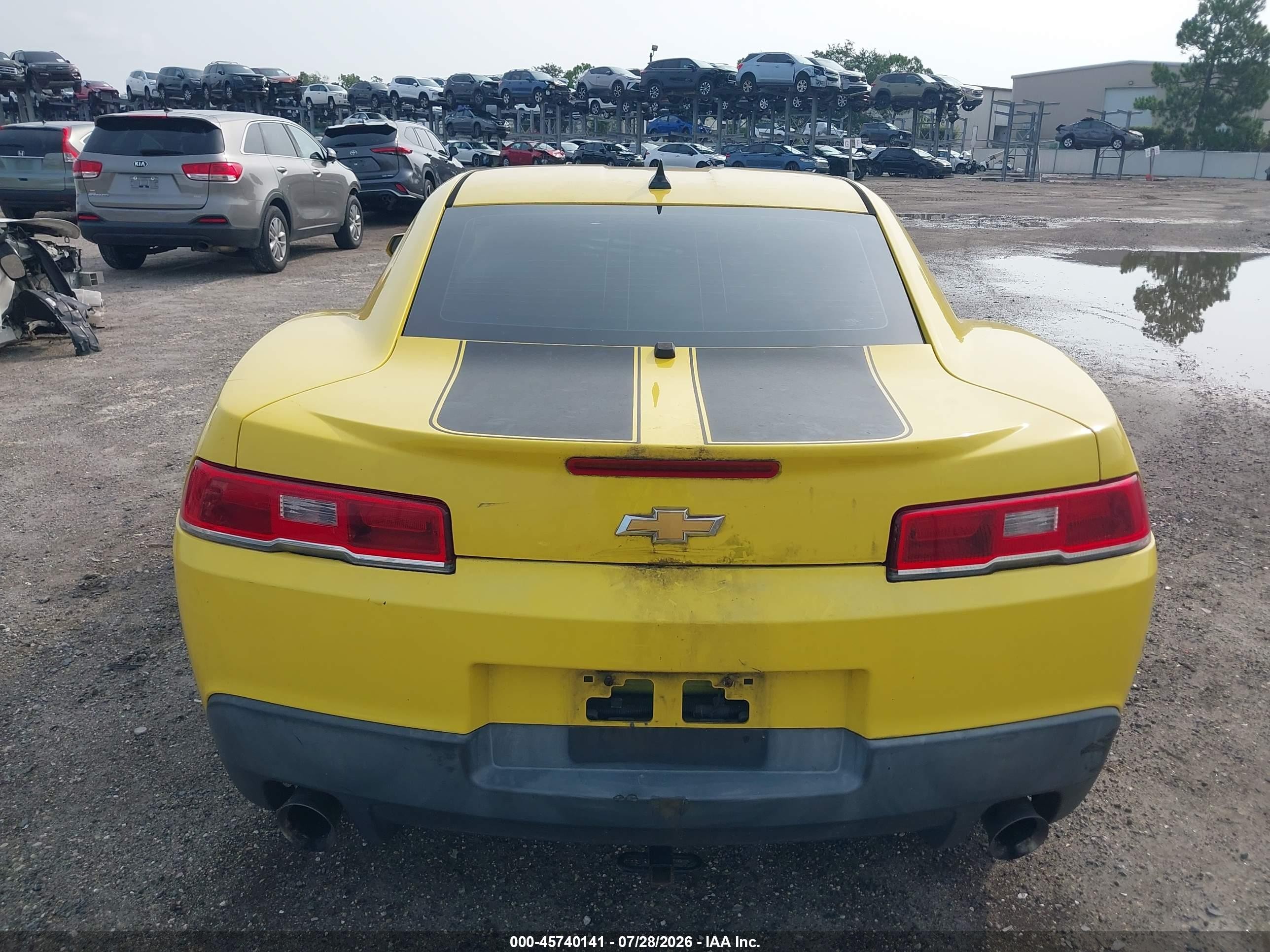 2015 Chevrolet Camaro 1lt Yellow vin: 2G1FD1E33F9118493