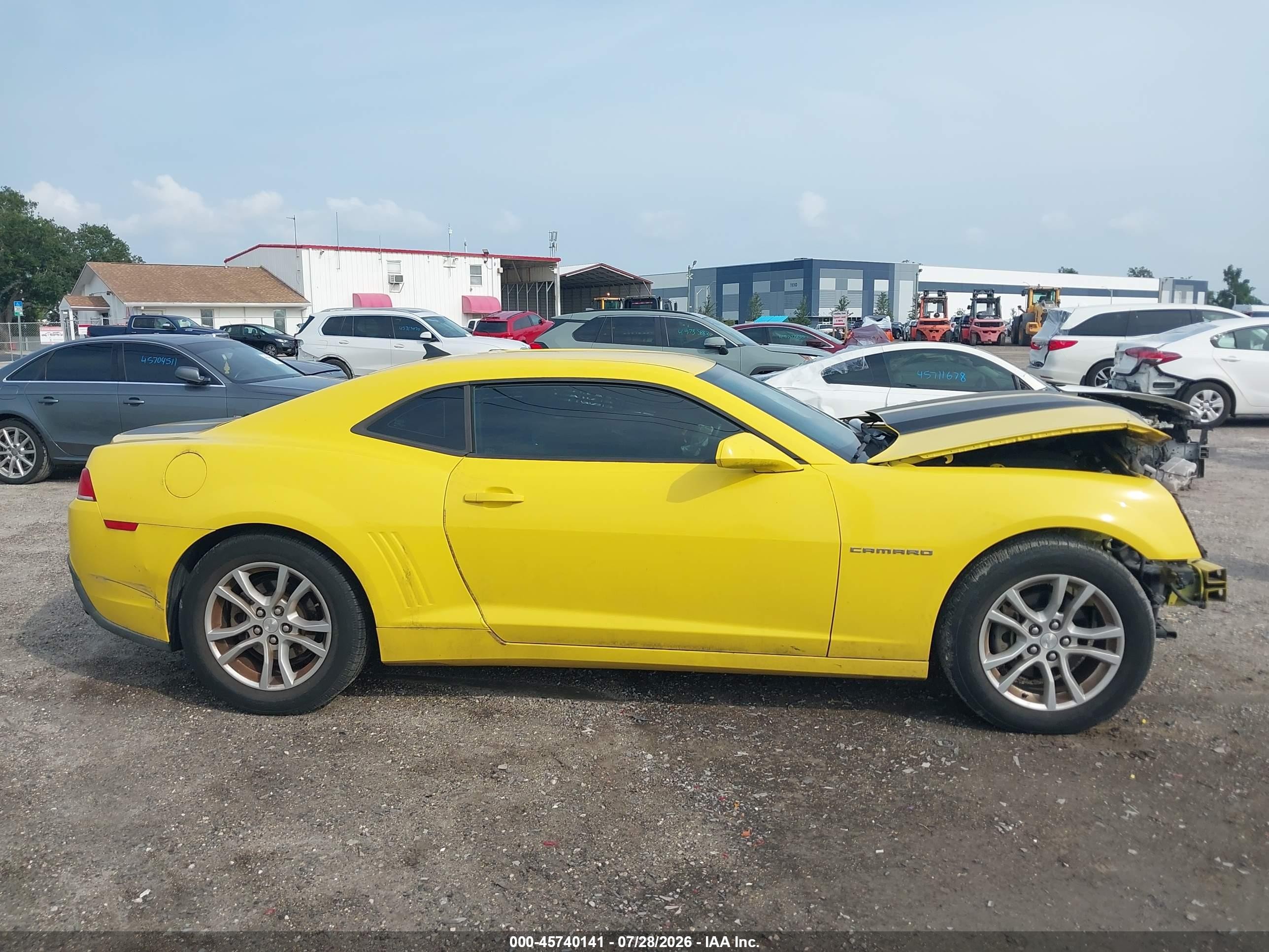 2015 Chevrolet Camaro 1lt Yellow vin: 2G1FD1E33F9118493