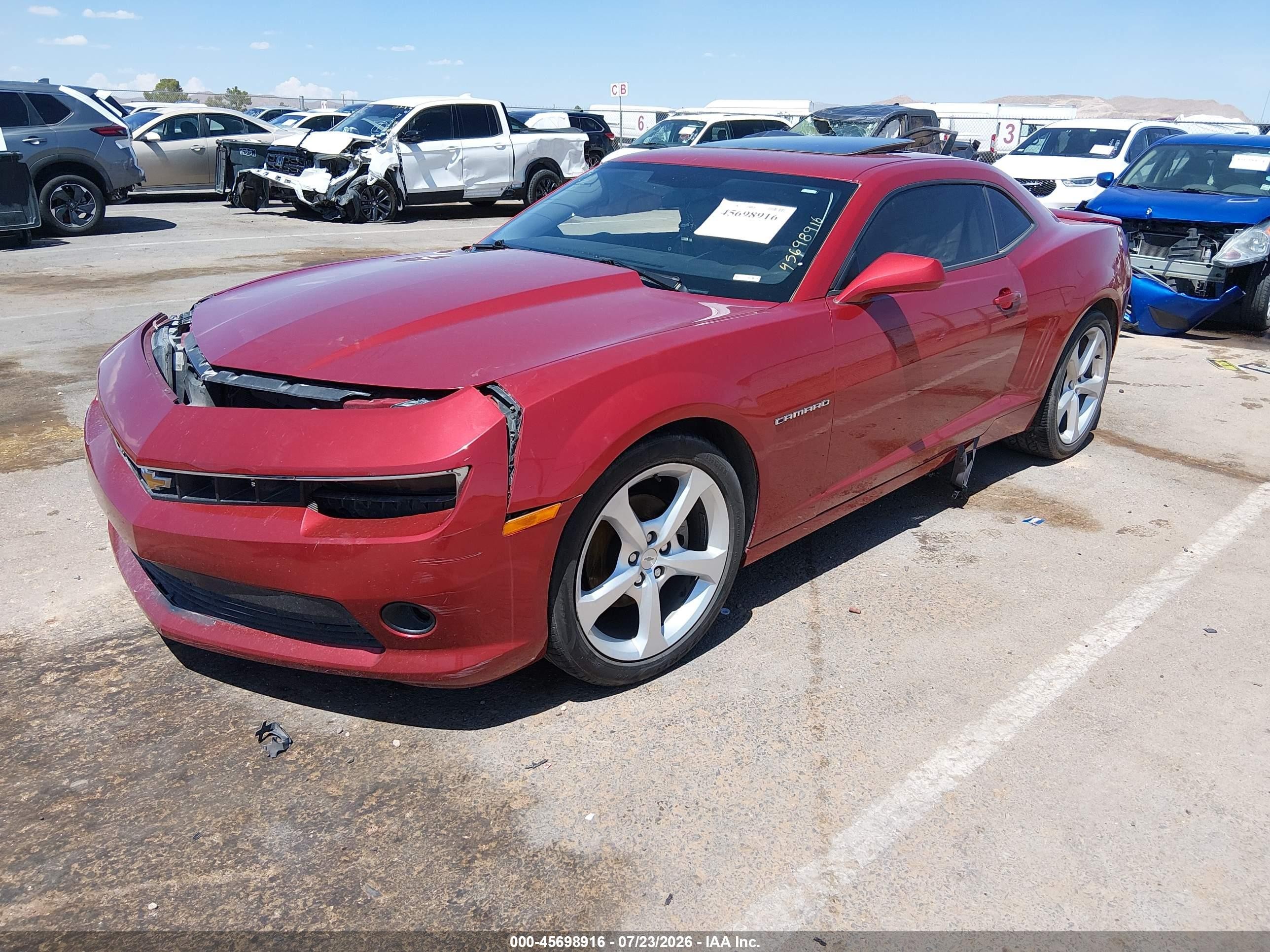 2015 Chevrolet Camaro 1lt Красный vin: 2G1FD1E33F9181089