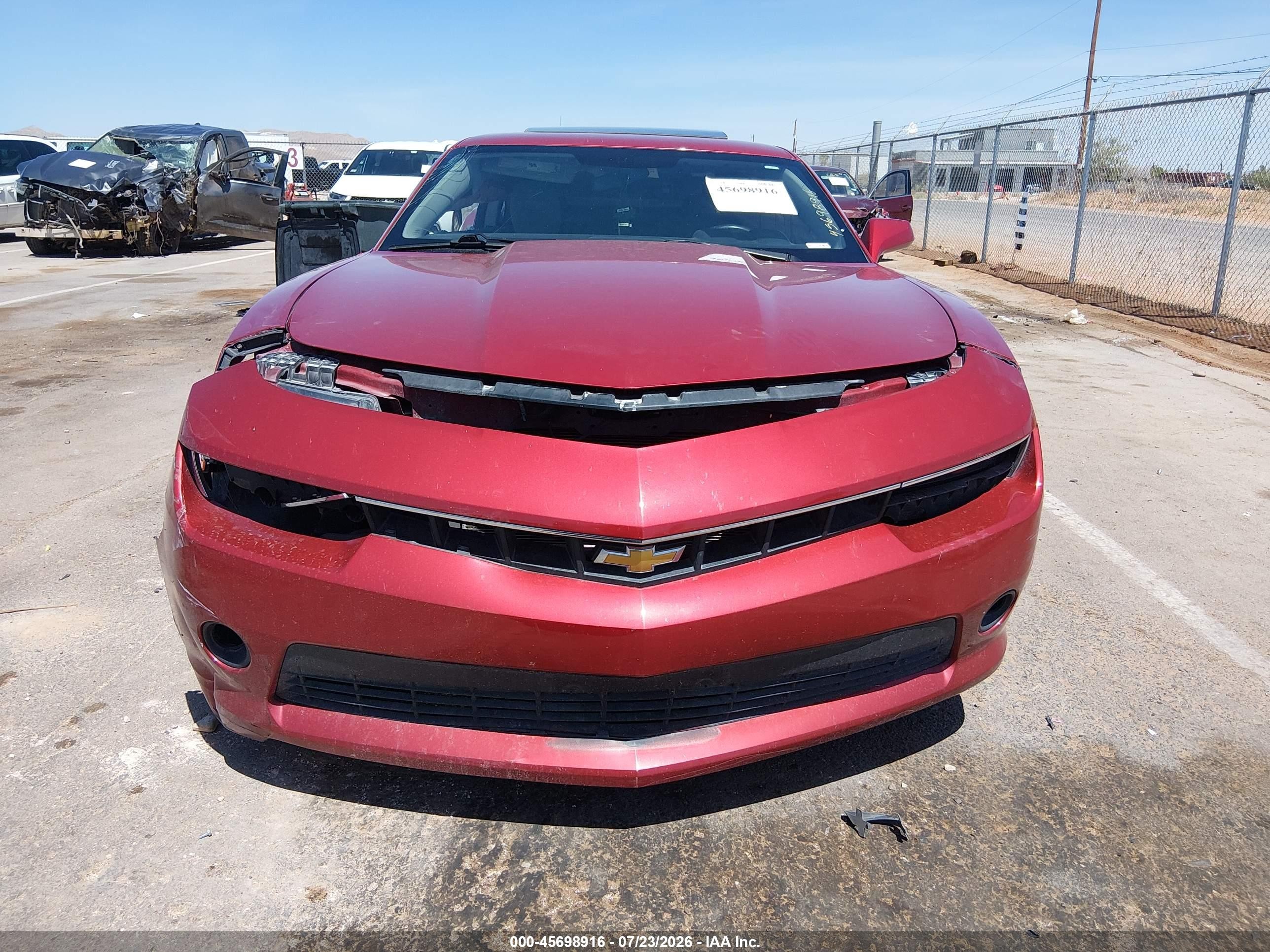 2015 Chevrolet Camaro 1lt Красный vin: 2G1FD1E33F9181089