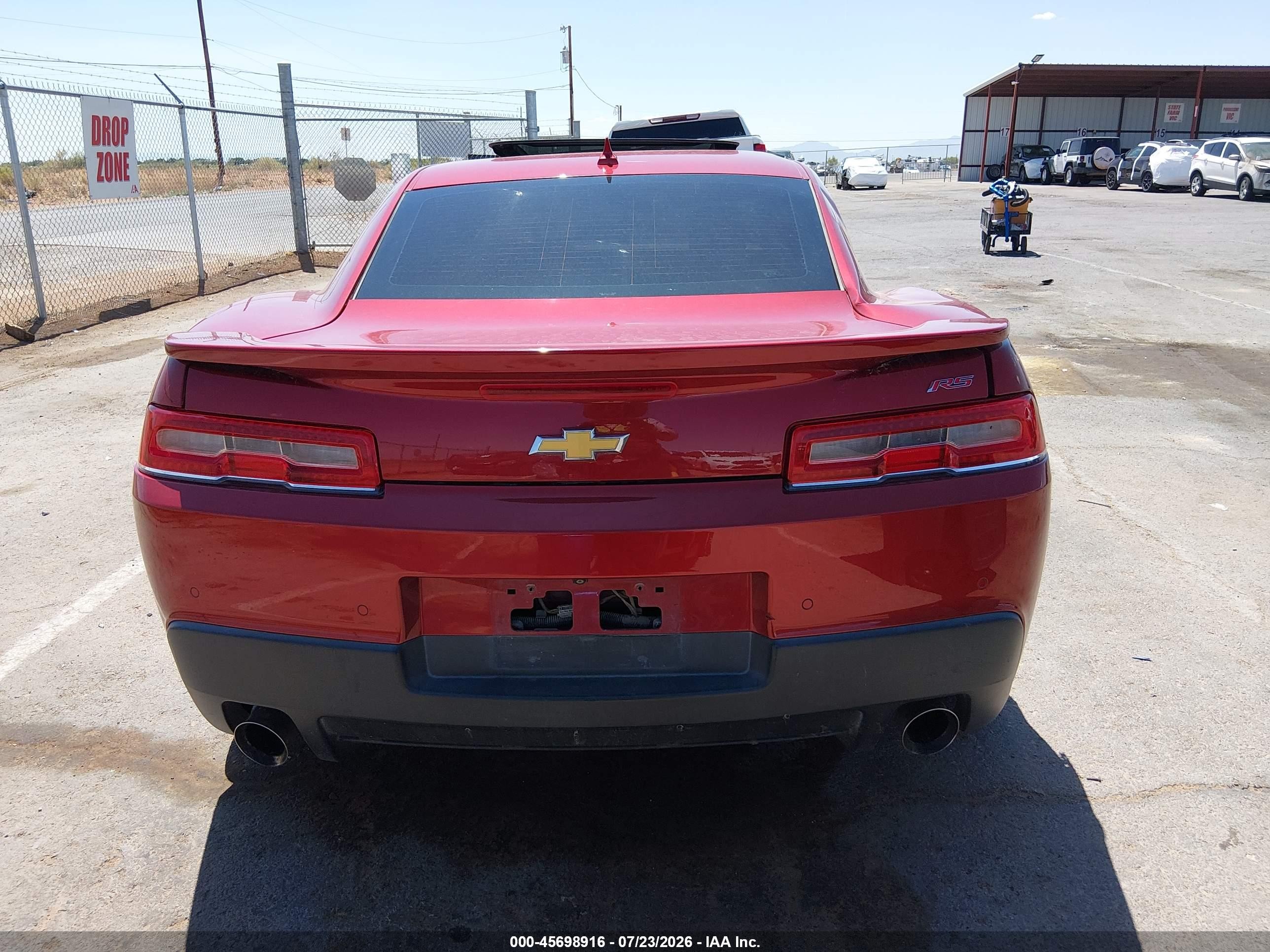 2015 Chevrolet Camaro 1lt Красный vin: 2G1FD1E33F9181089