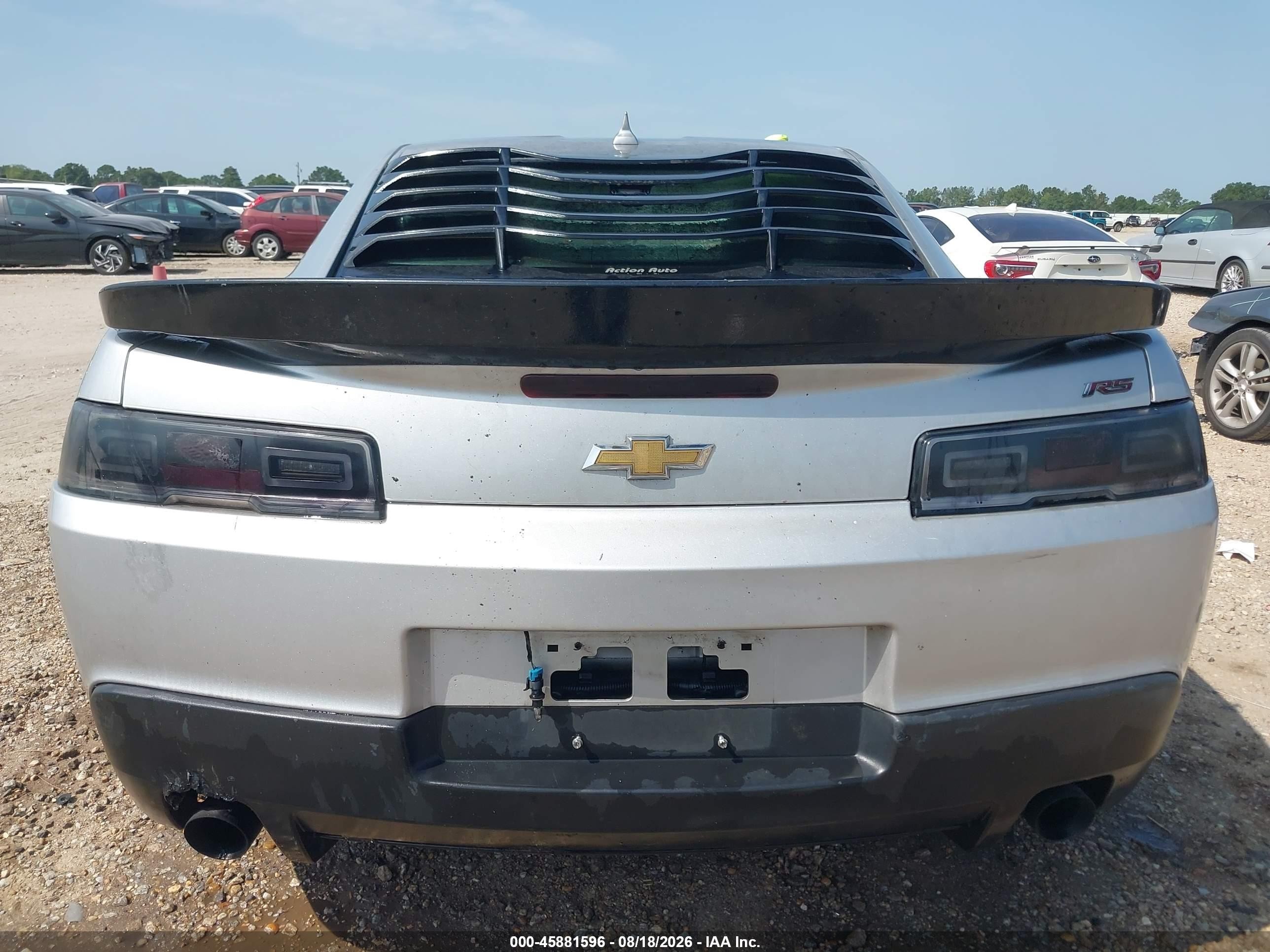 2015 Chevrolet Camaro 1lt Silver vin: 2G1FD1E33F9209795