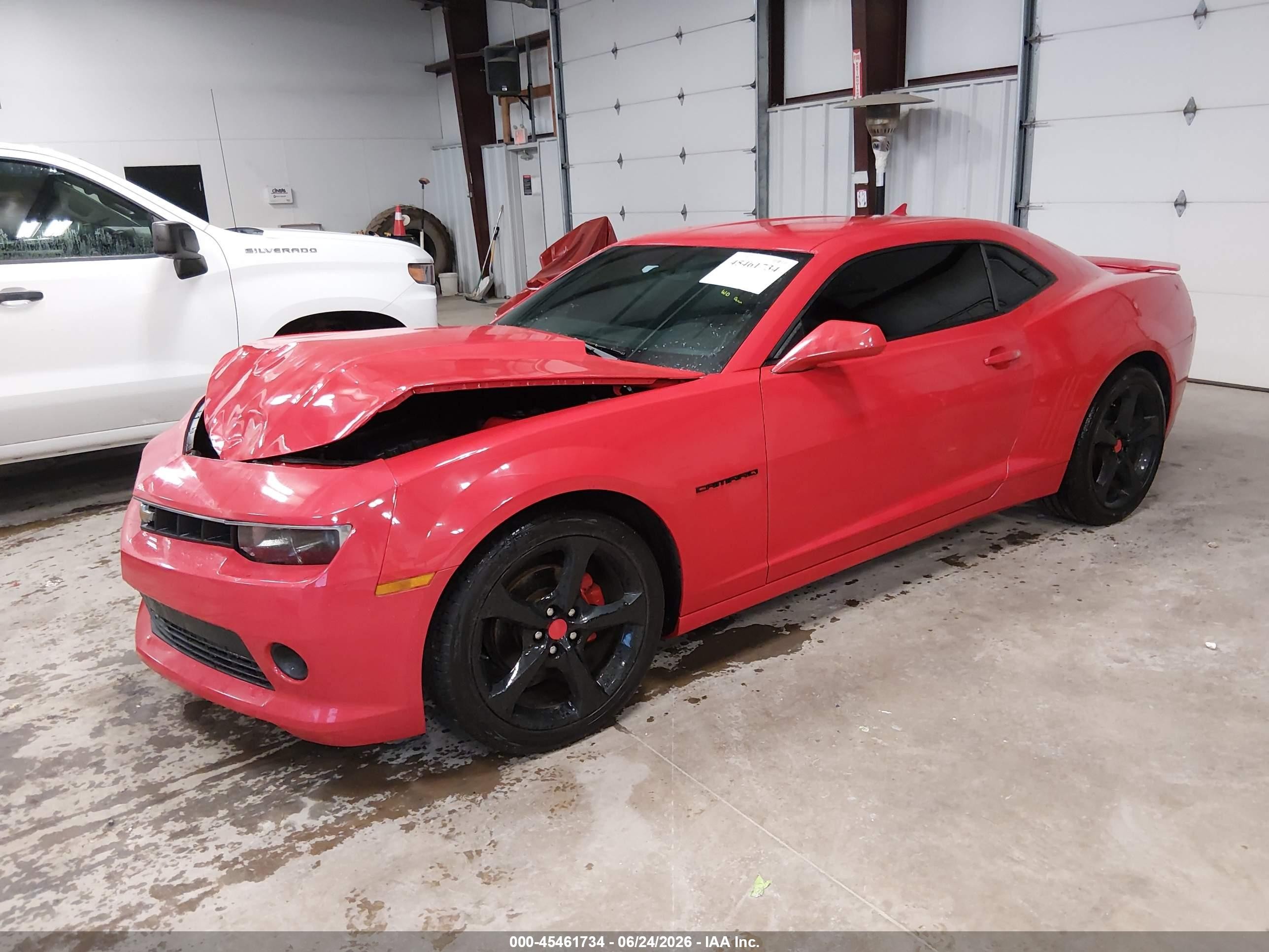 2015 Chevrolet Camaro 1lt Red vin: 2G1FD1E34F9182235