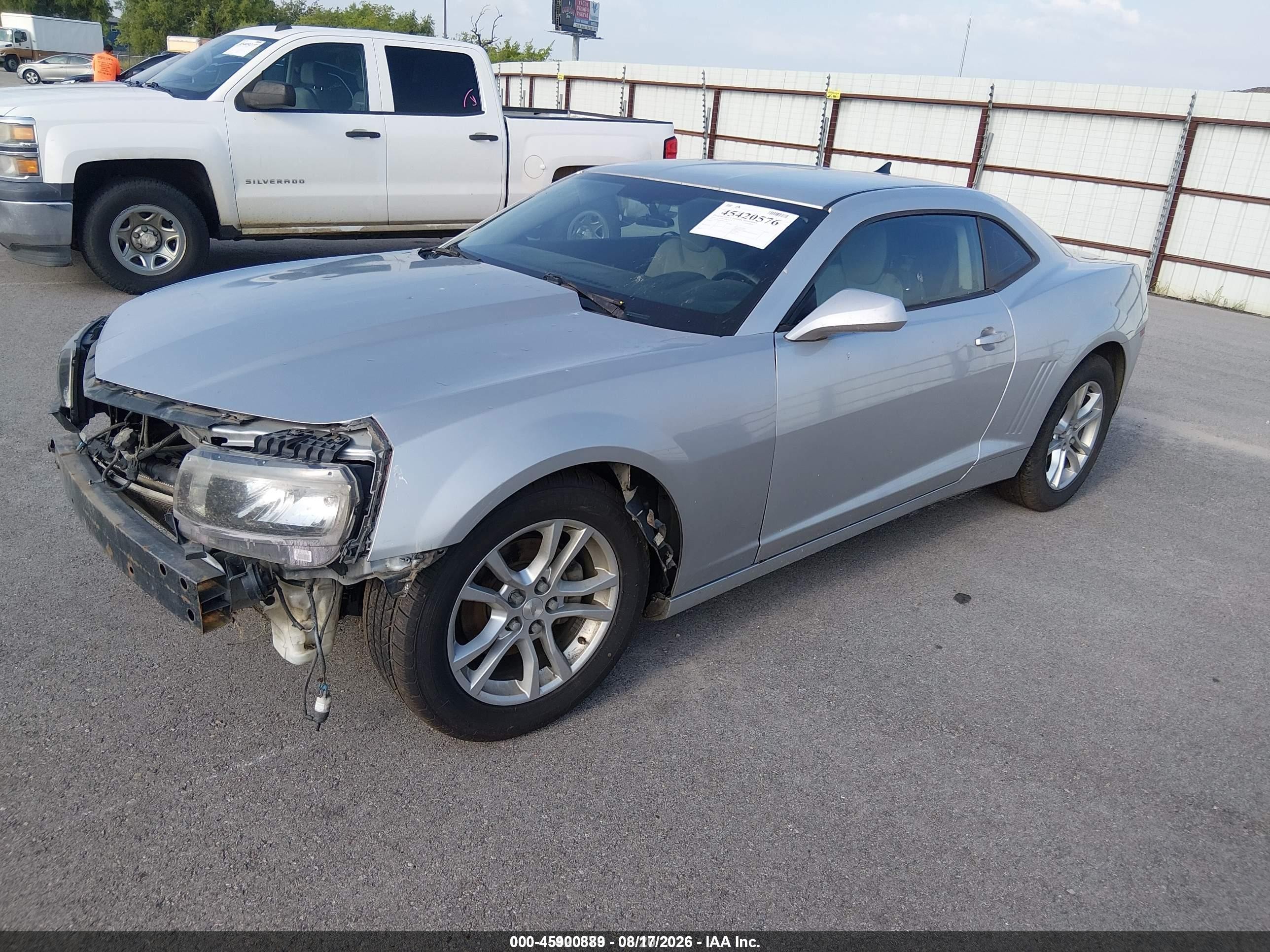 2015 Chevrolet Camaro 1lt Silver vin: 2G1FD1E36F9170099