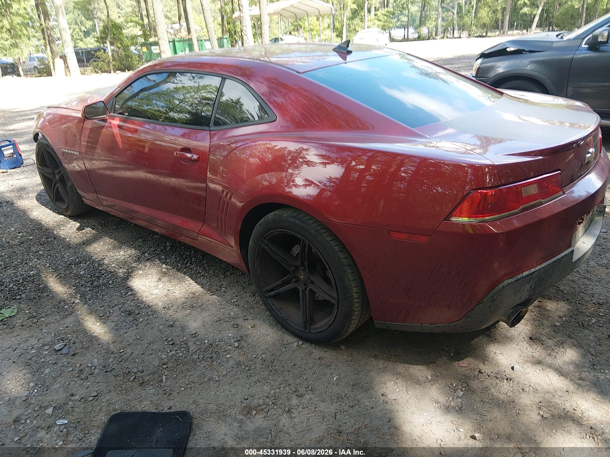 2015 Chevrolet Camaro 1lt Red vin: 2G1FD1E36F9187064