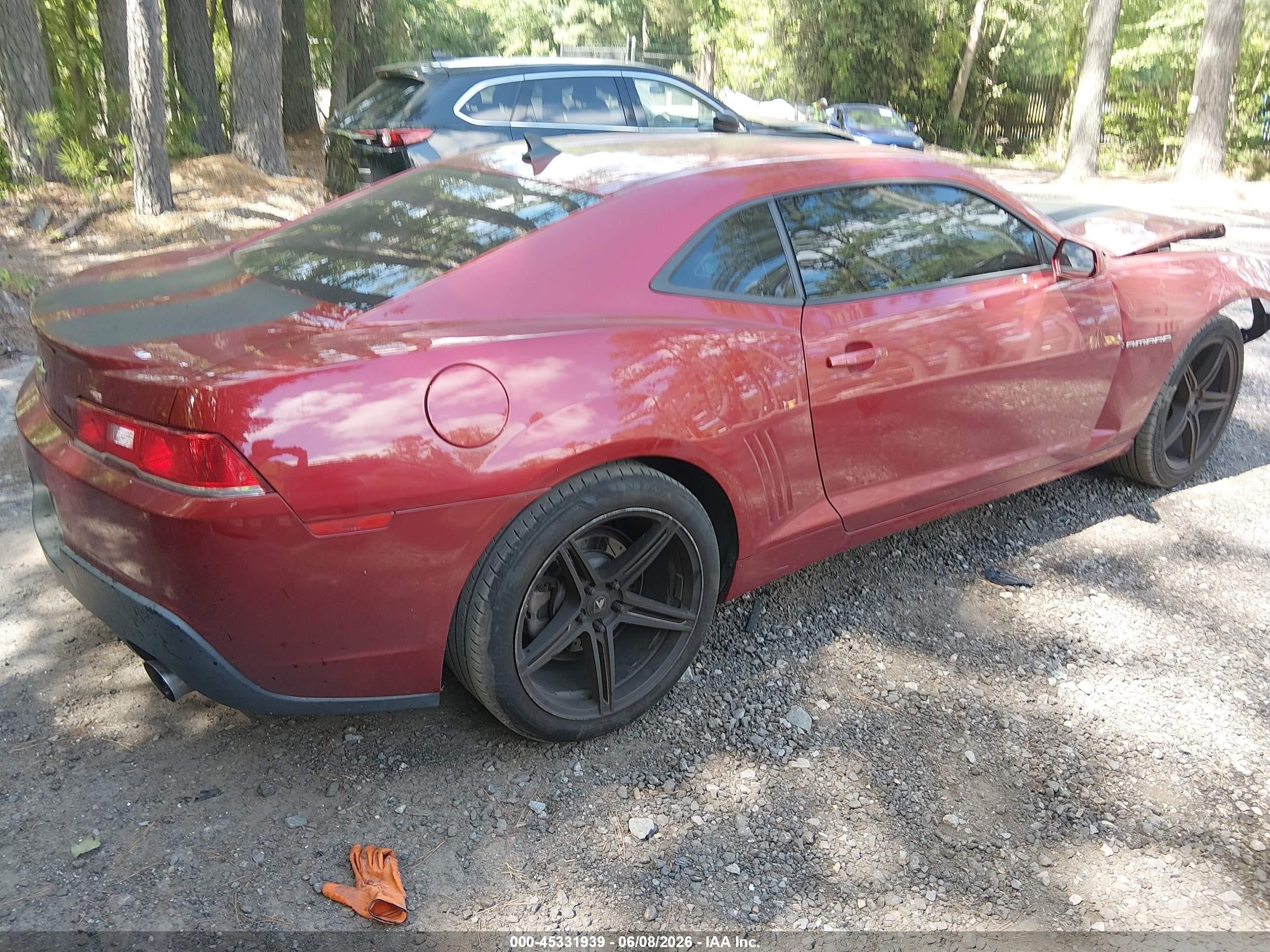 2015 Chevrolet Camaro 1lt Red vin: 2G1FD1E36F9187064