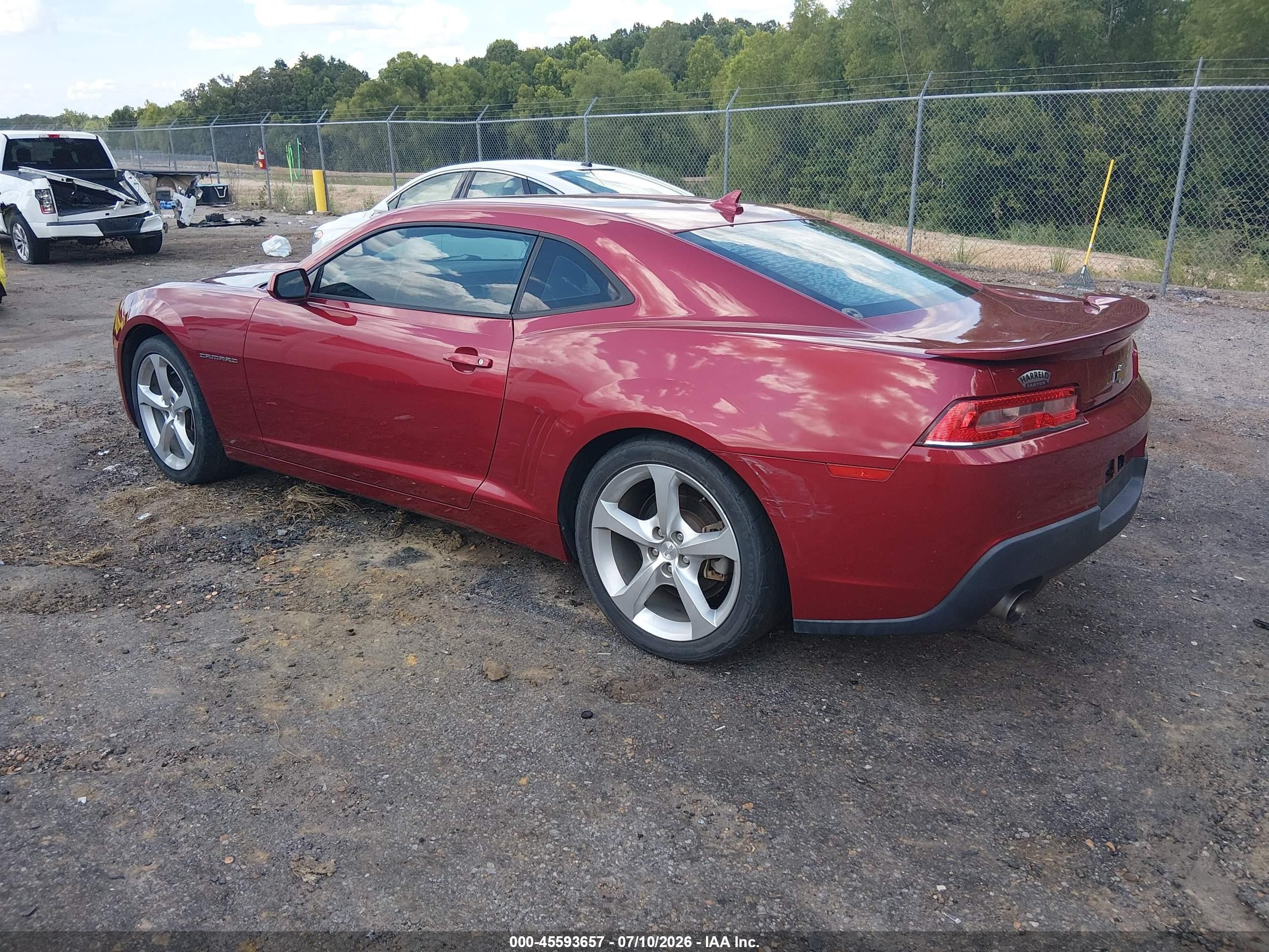 2015 Chevrolet Camaro 1lt Red vin: 2G1FD1E36F9222136