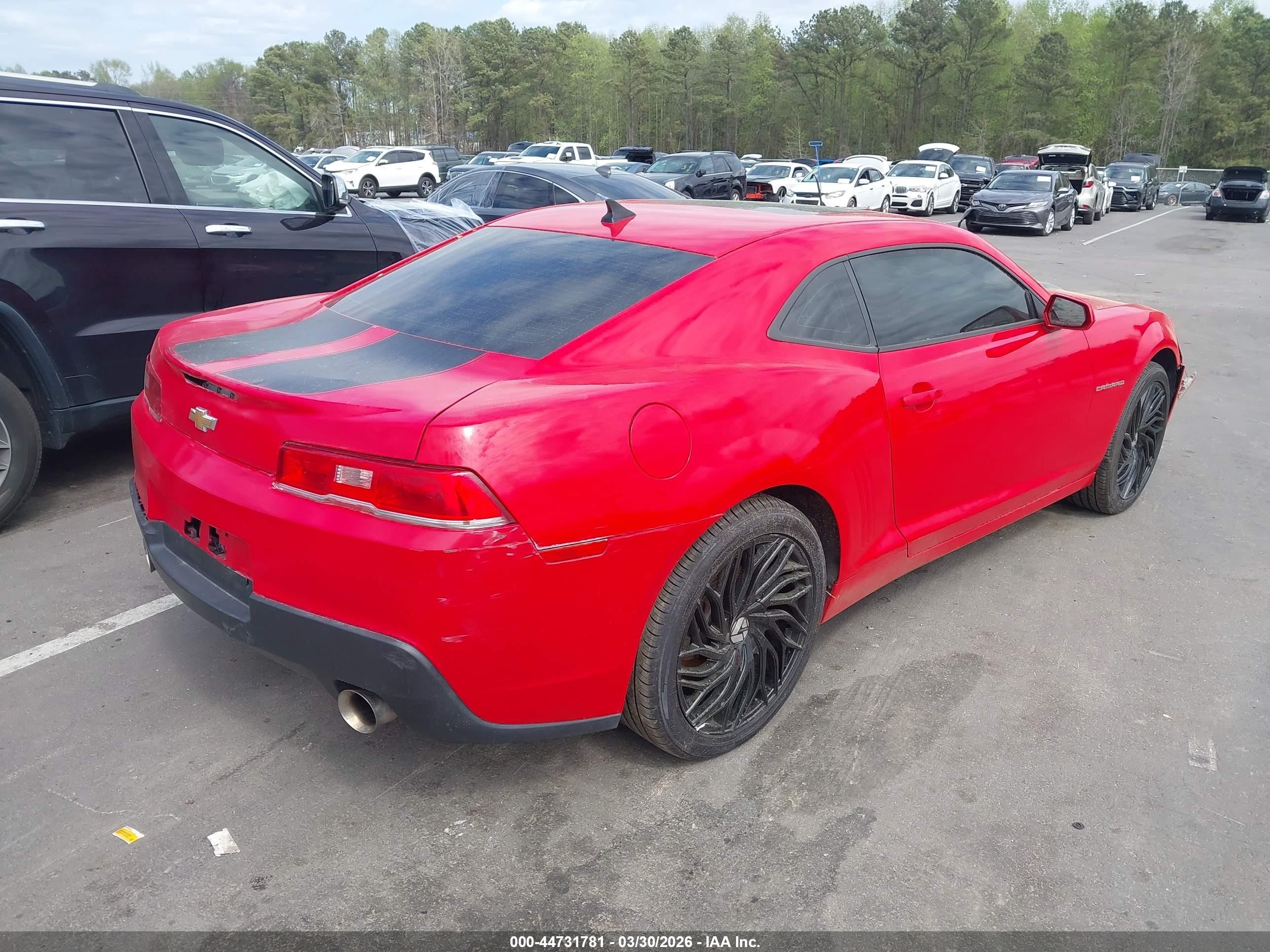 2015 Chevrolet Camaro 1lt Red vin: 2G1FD1E36F9306294