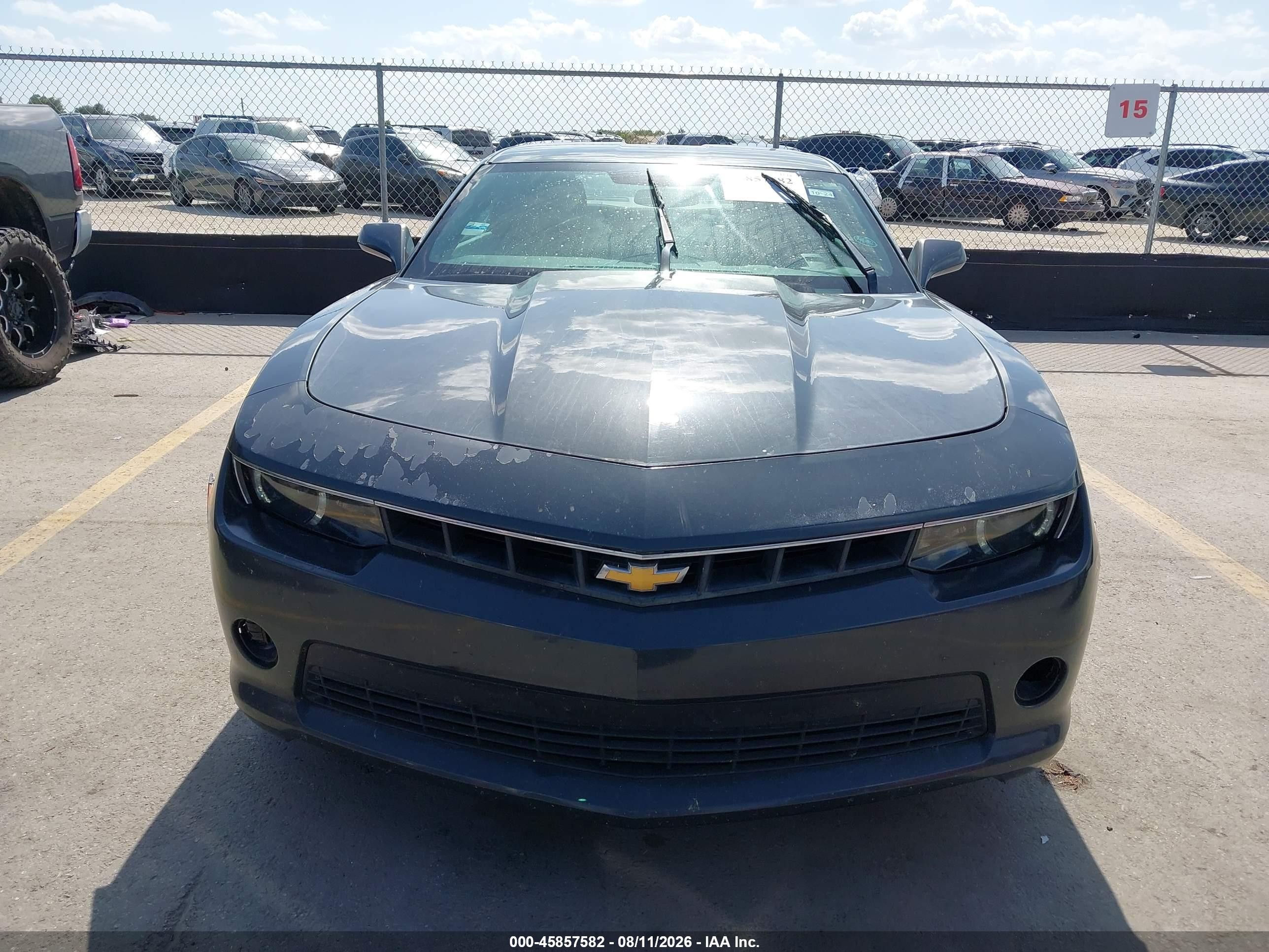 2015 Chevrolet Camaro 1lt Gray vin: 2G1FD1E36F9311995