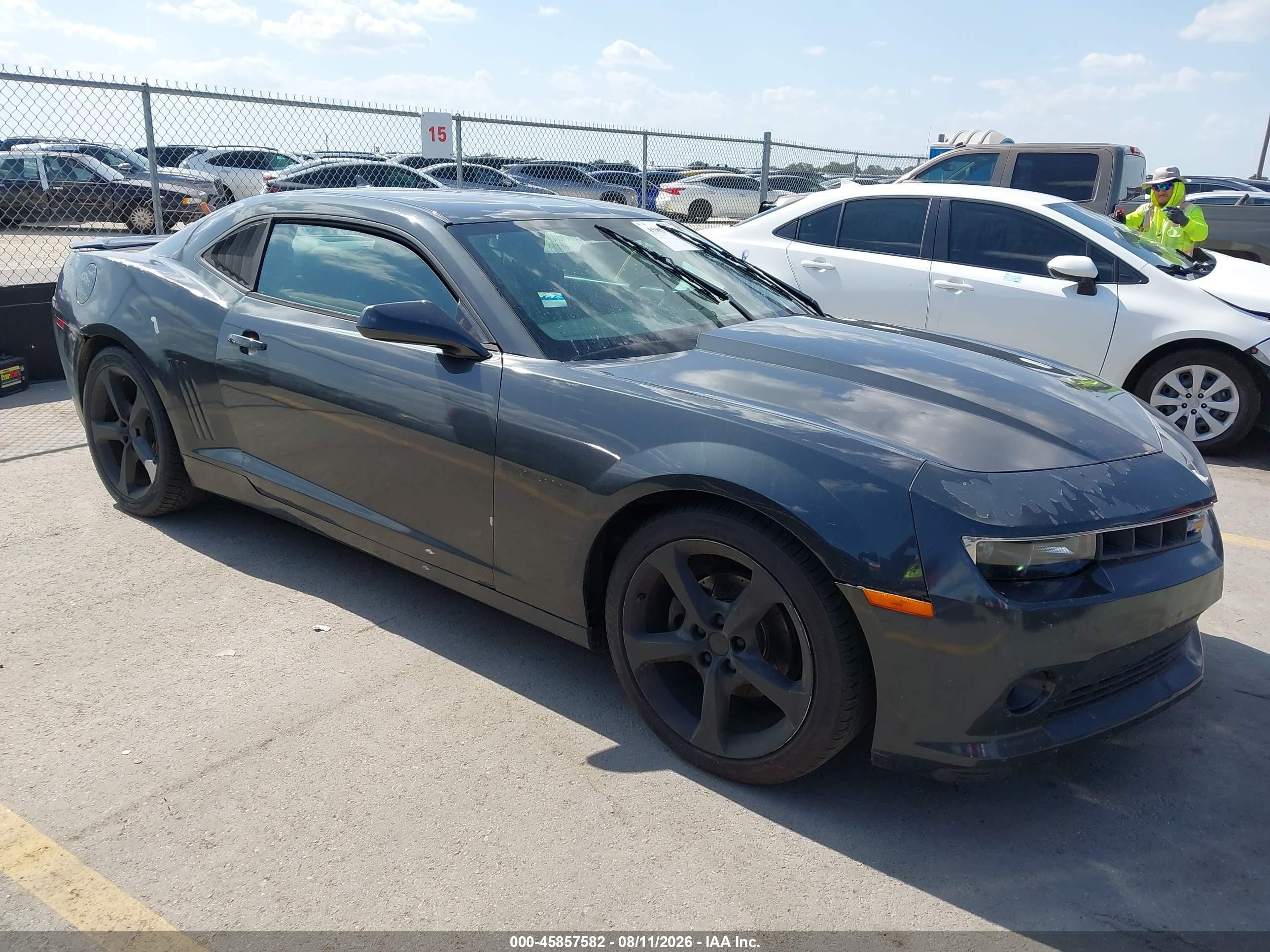 2015 Chevrolet Camaro 1lt Gray vin: 2G1FD1E36F9311995