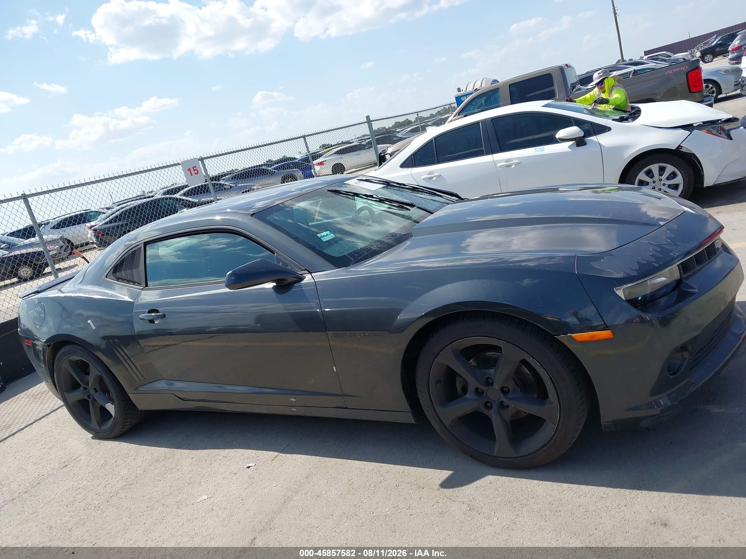 2015 Chevrolet Camaro 1lt Gray vin: 2G1FD1E36F9311995