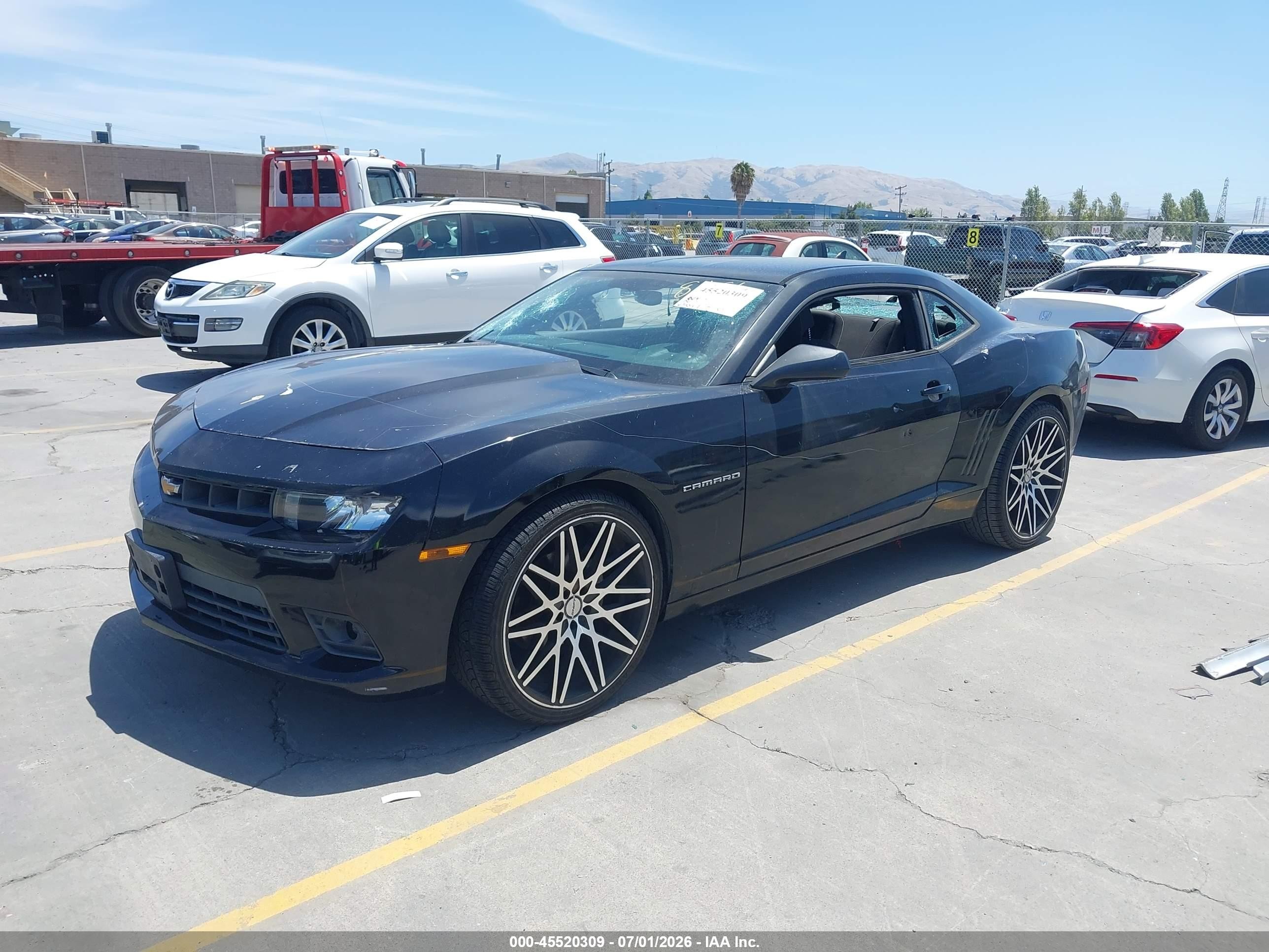 2015 Chevrolet Camaro 1lt Black vin: 2G1FD1E37F9208486