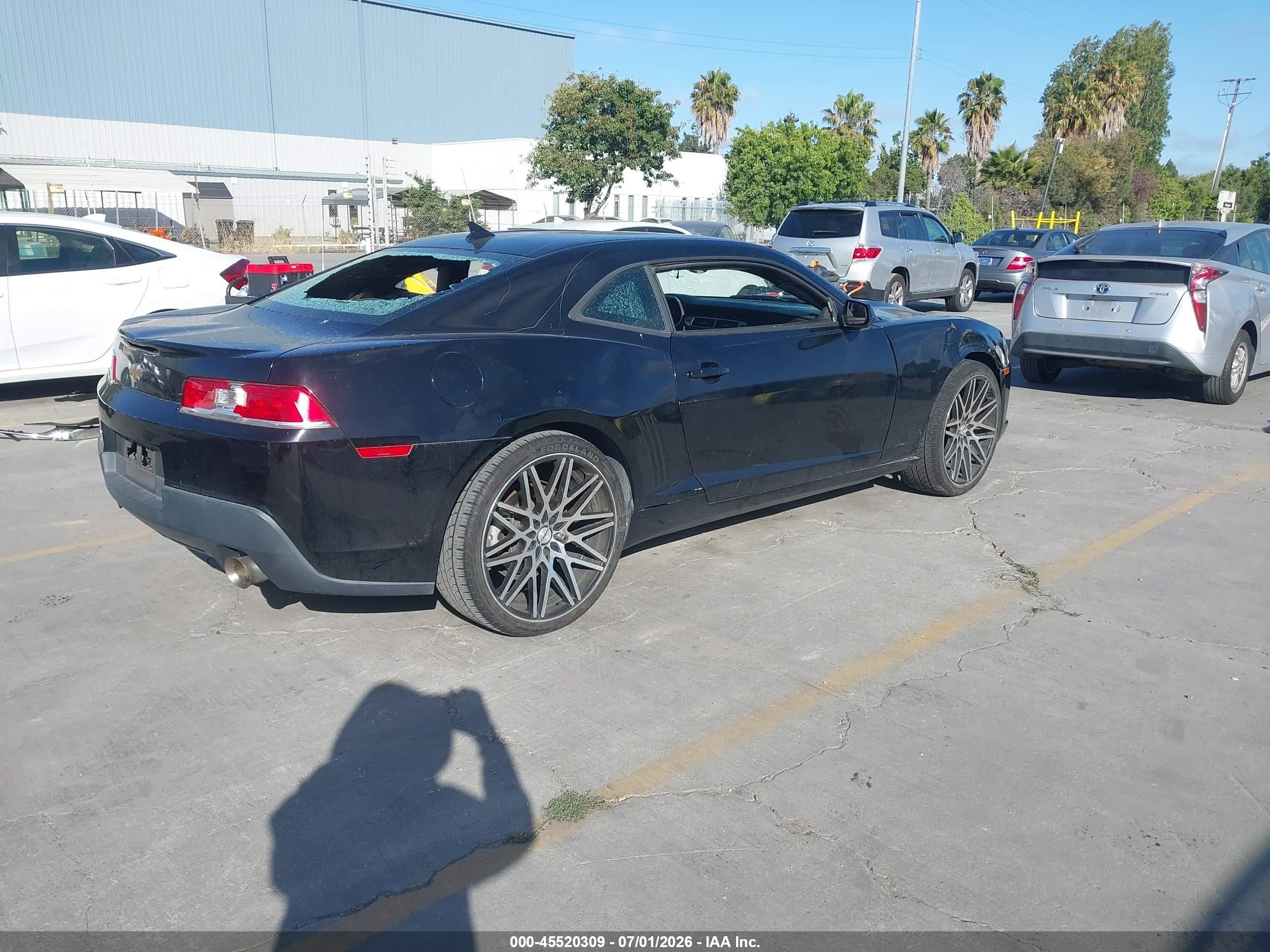 2015 Chevrolet Camaro 1lt Black vin: 2G1FD1E37F9208486