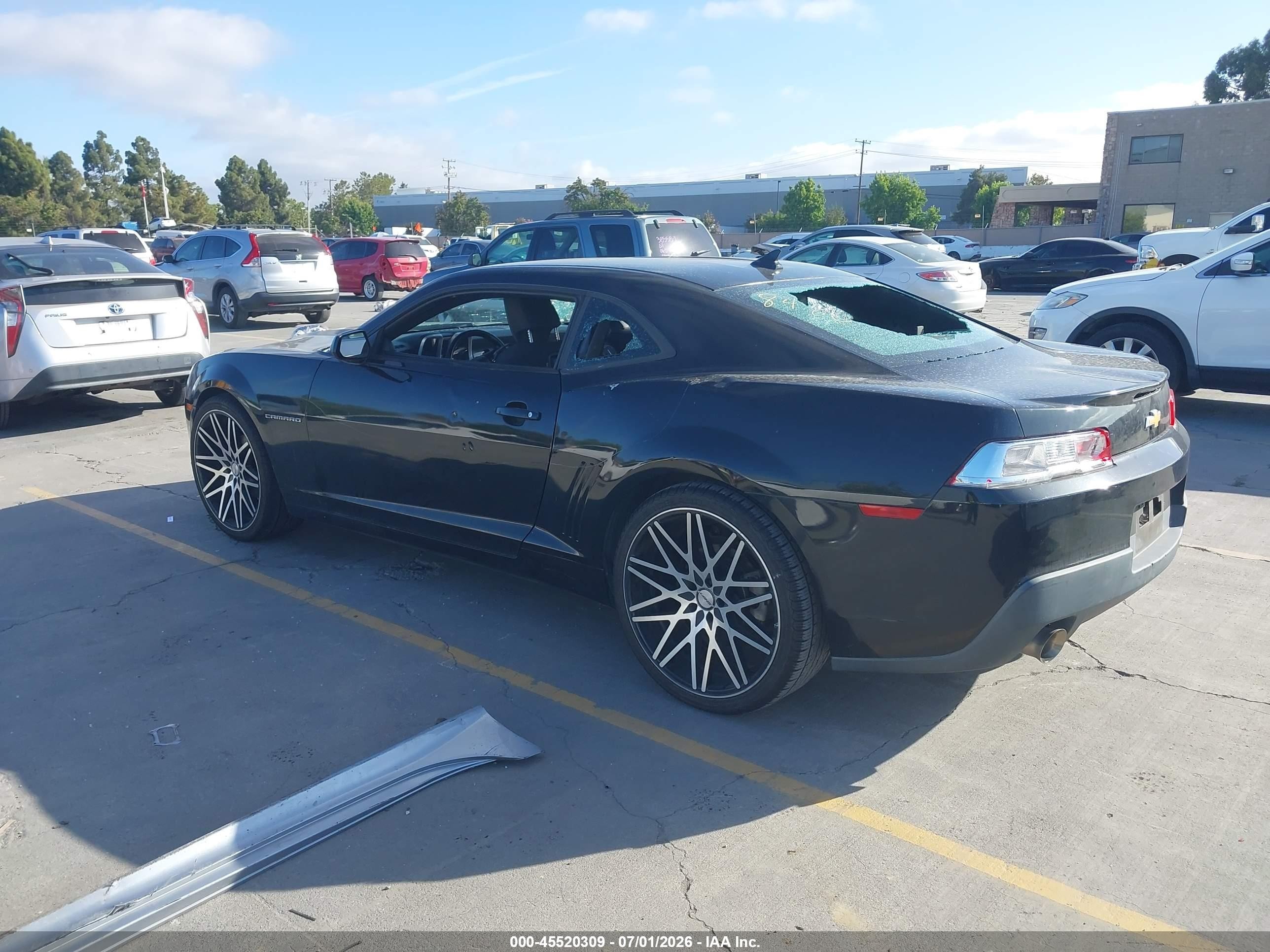 2015 Chevrolet Camaro 1lt Black vin: 2G1FD1E37F9208486
