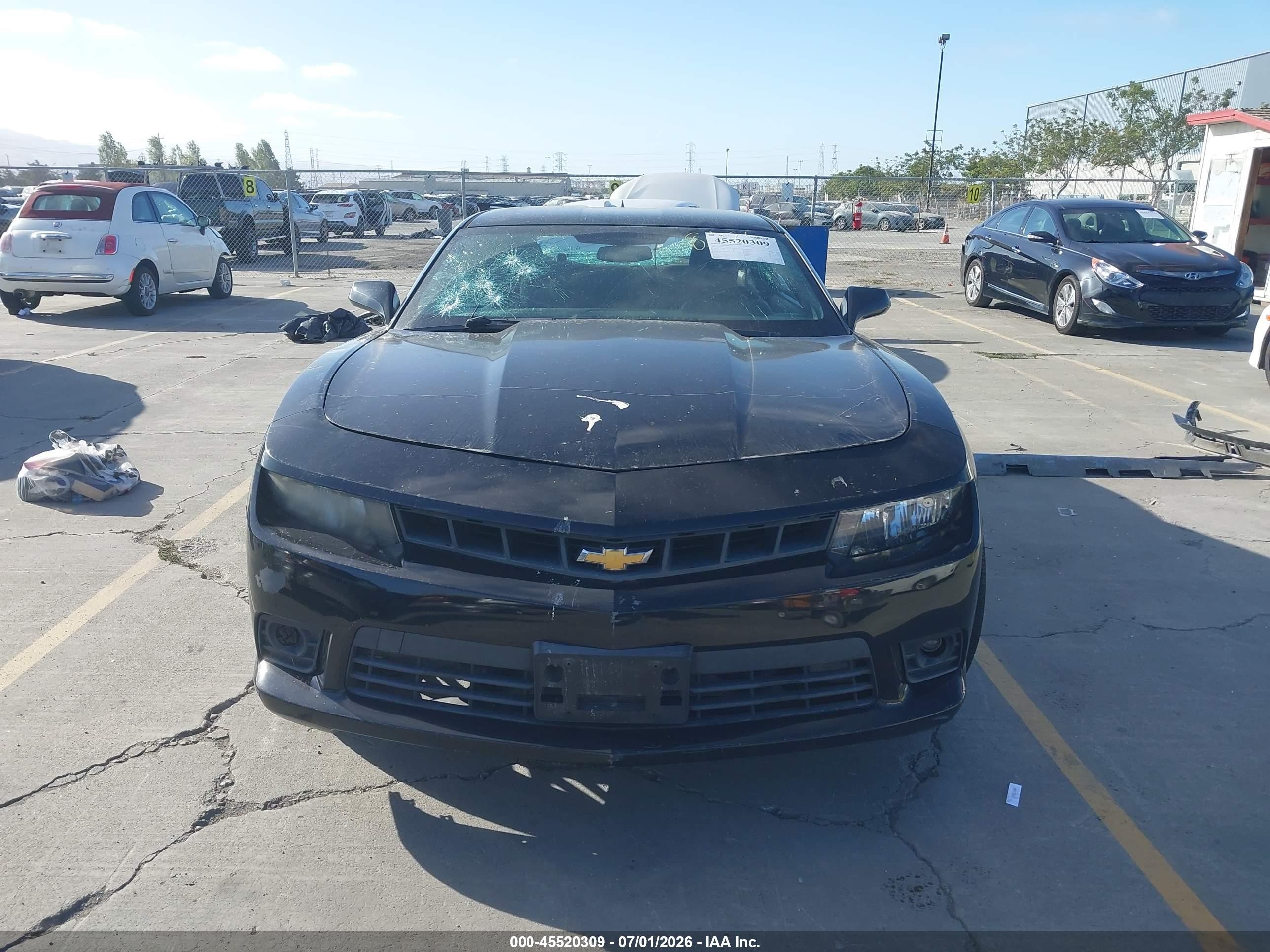 2015 Chevrolet Camaro 1lt Black vin: 2G1FD1E37F9208486