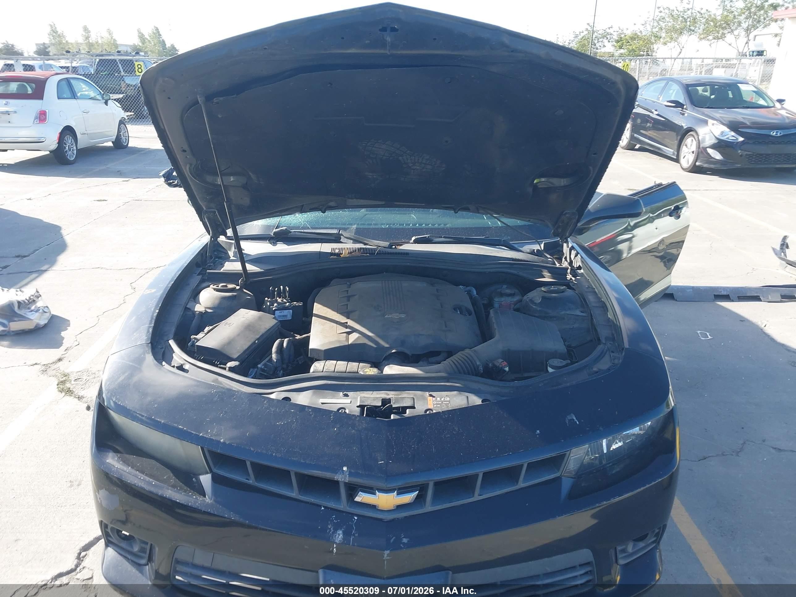 2015 Chevrolet Camaro 1lt Black vin: 2G1FD1E37F9208486