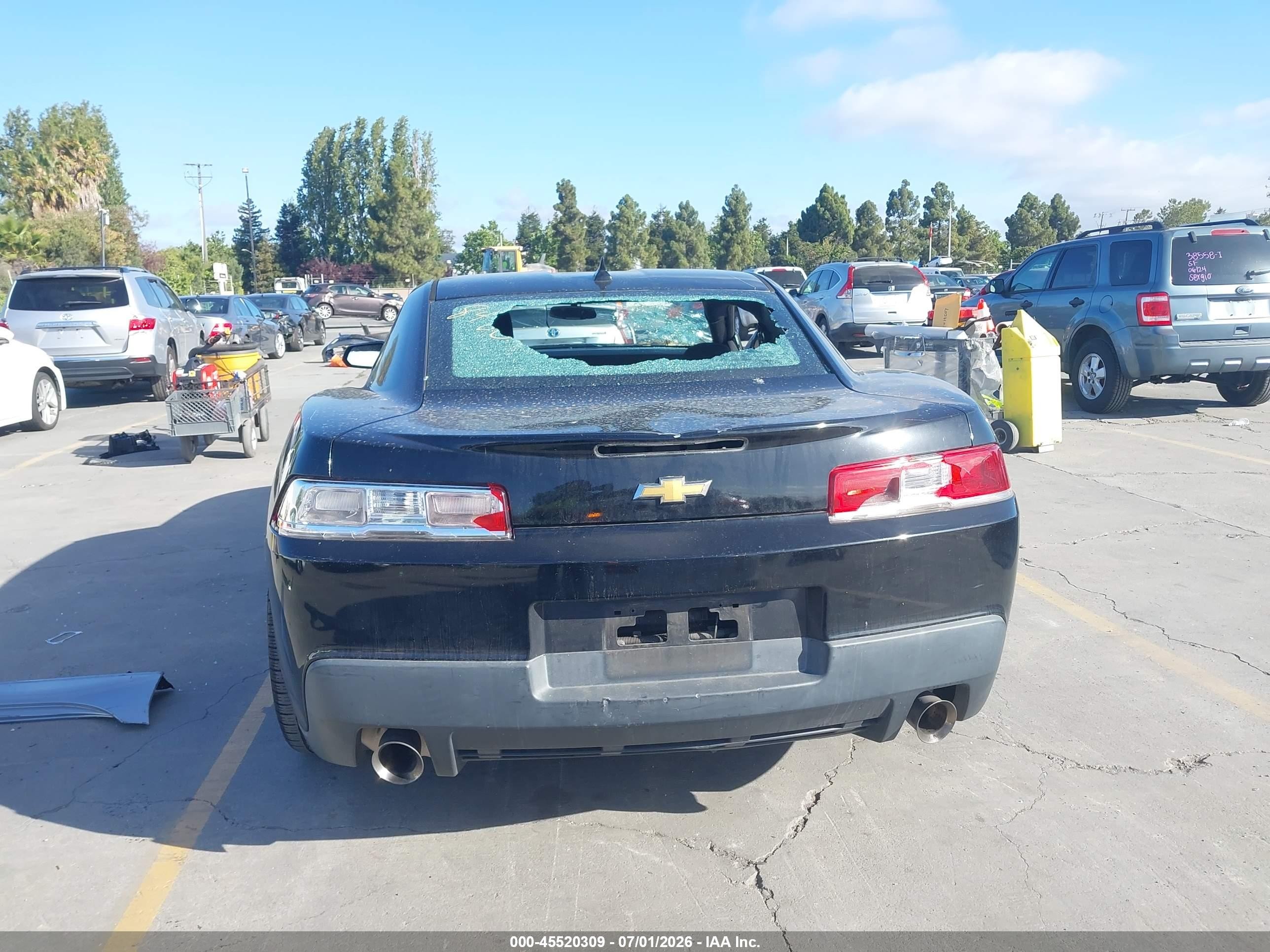 2015 Chevrolet Camaro 1lt Black vin: 2G1FD1E37F9208486