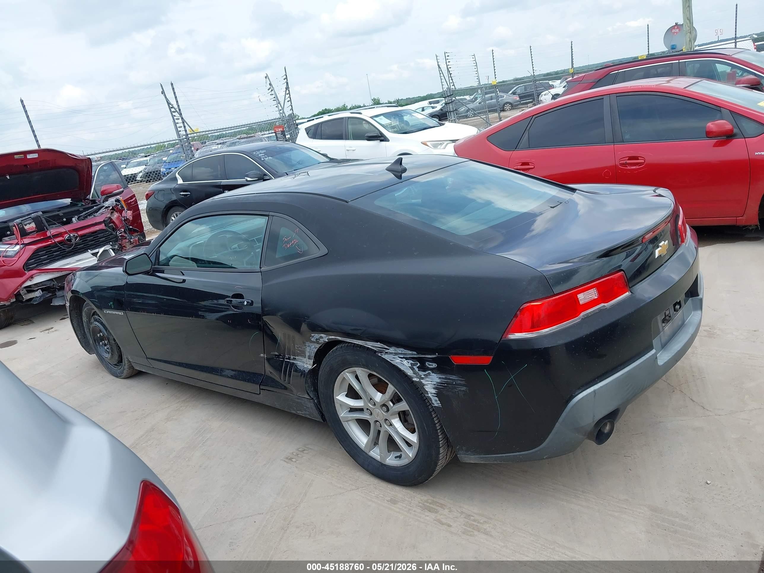 2015 Chevrolet Camaro 1lt Black vin: 2G1FD1E37F9244548