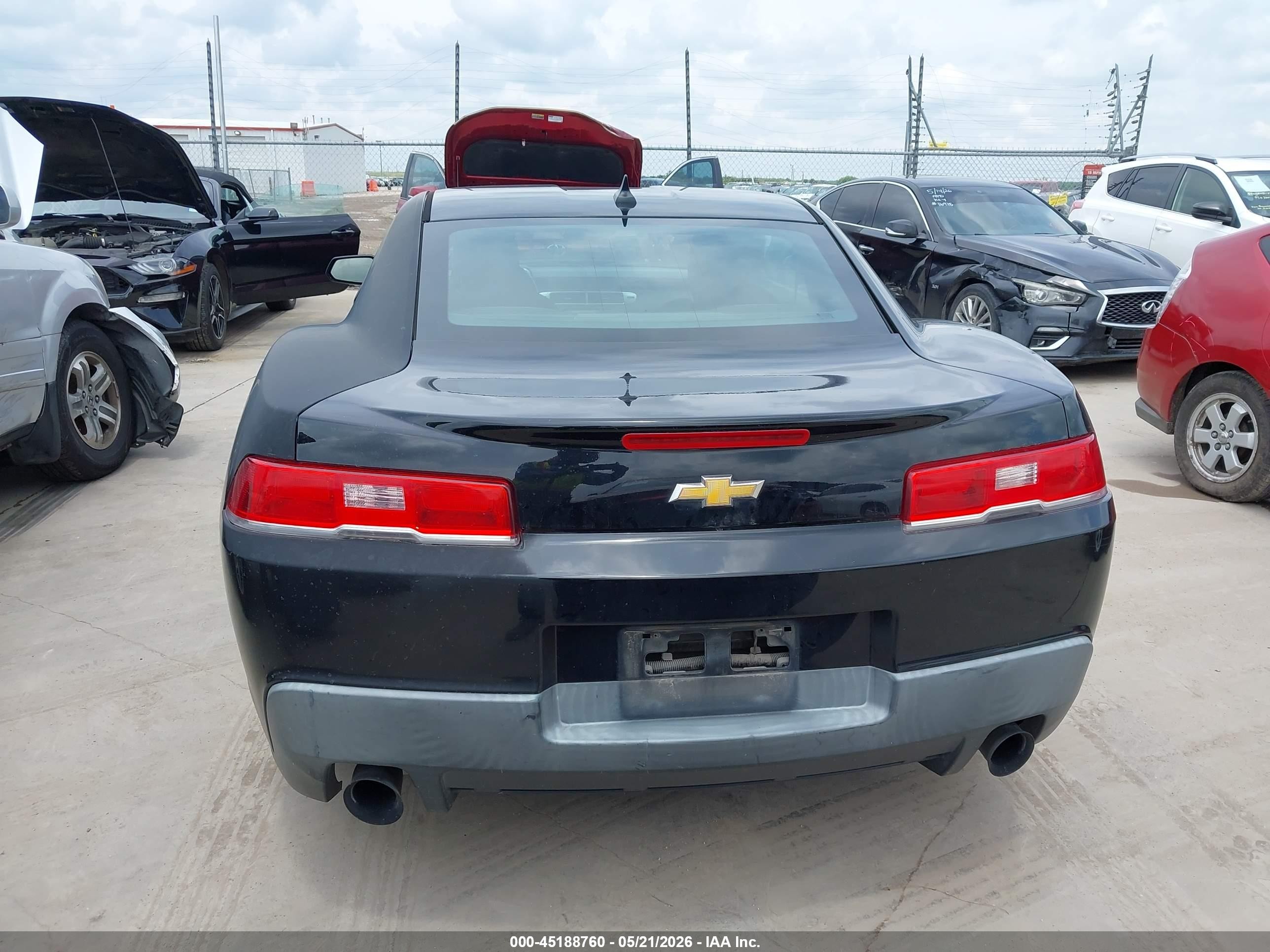 2015 Chevrolet Camaro 1lt Black vin: 2G1FD1E37F9244548