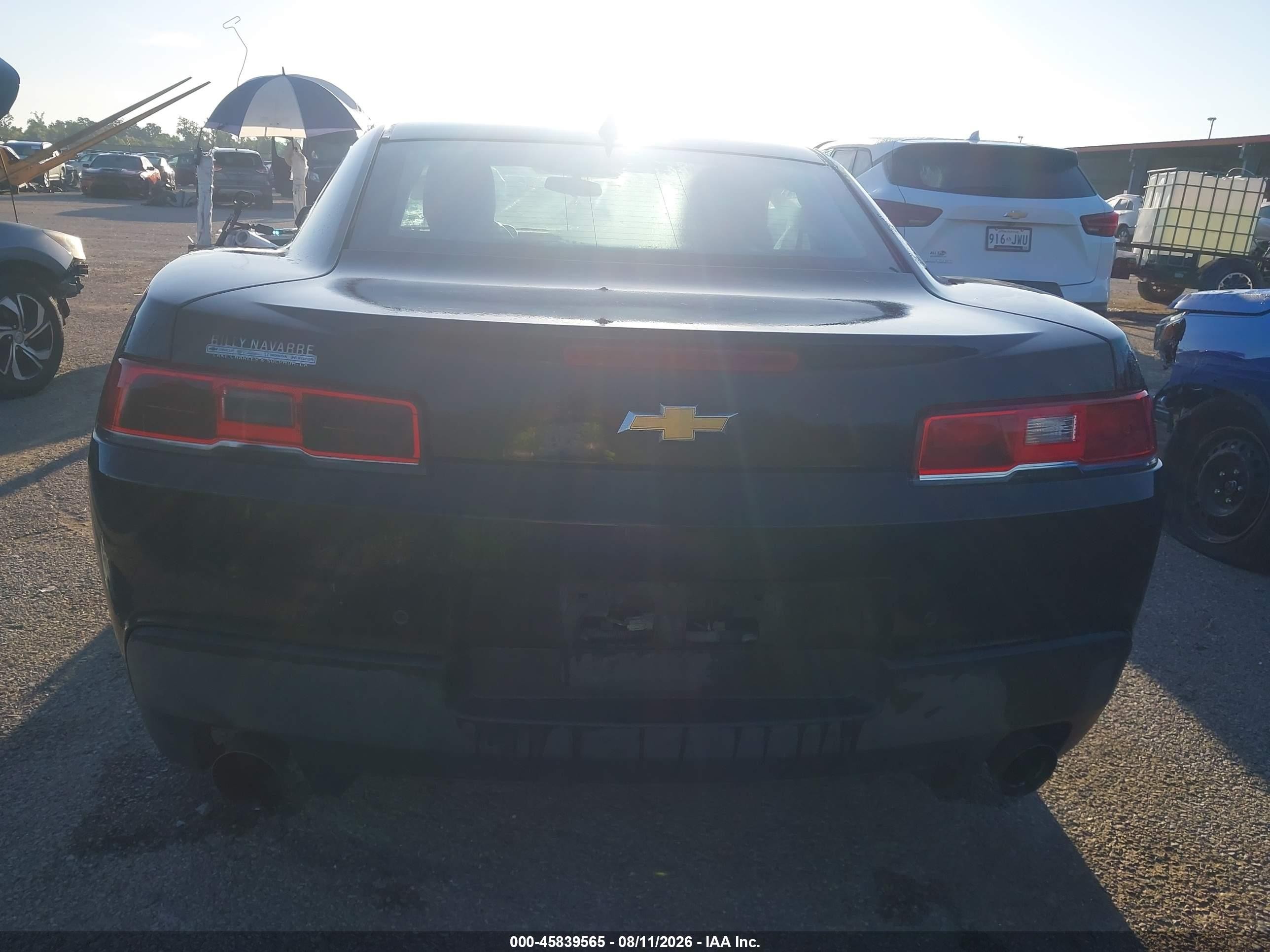 2015 Chevrolet Camaro 1lt Black vin: 2G1FD1E37F9256912