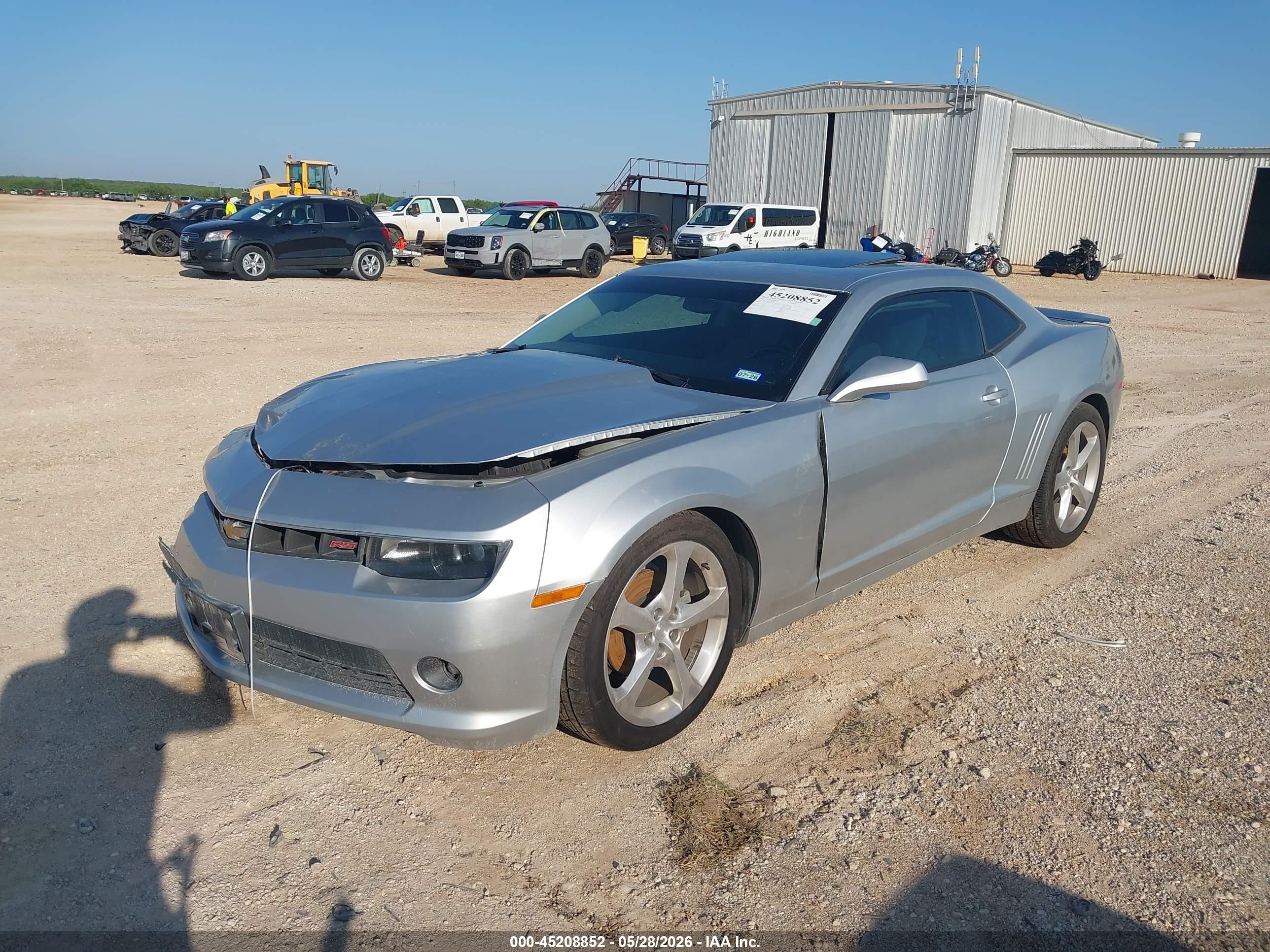2015 Chevrolet Camaro 1lt Silver vin: 2G1FD1E37F9272625