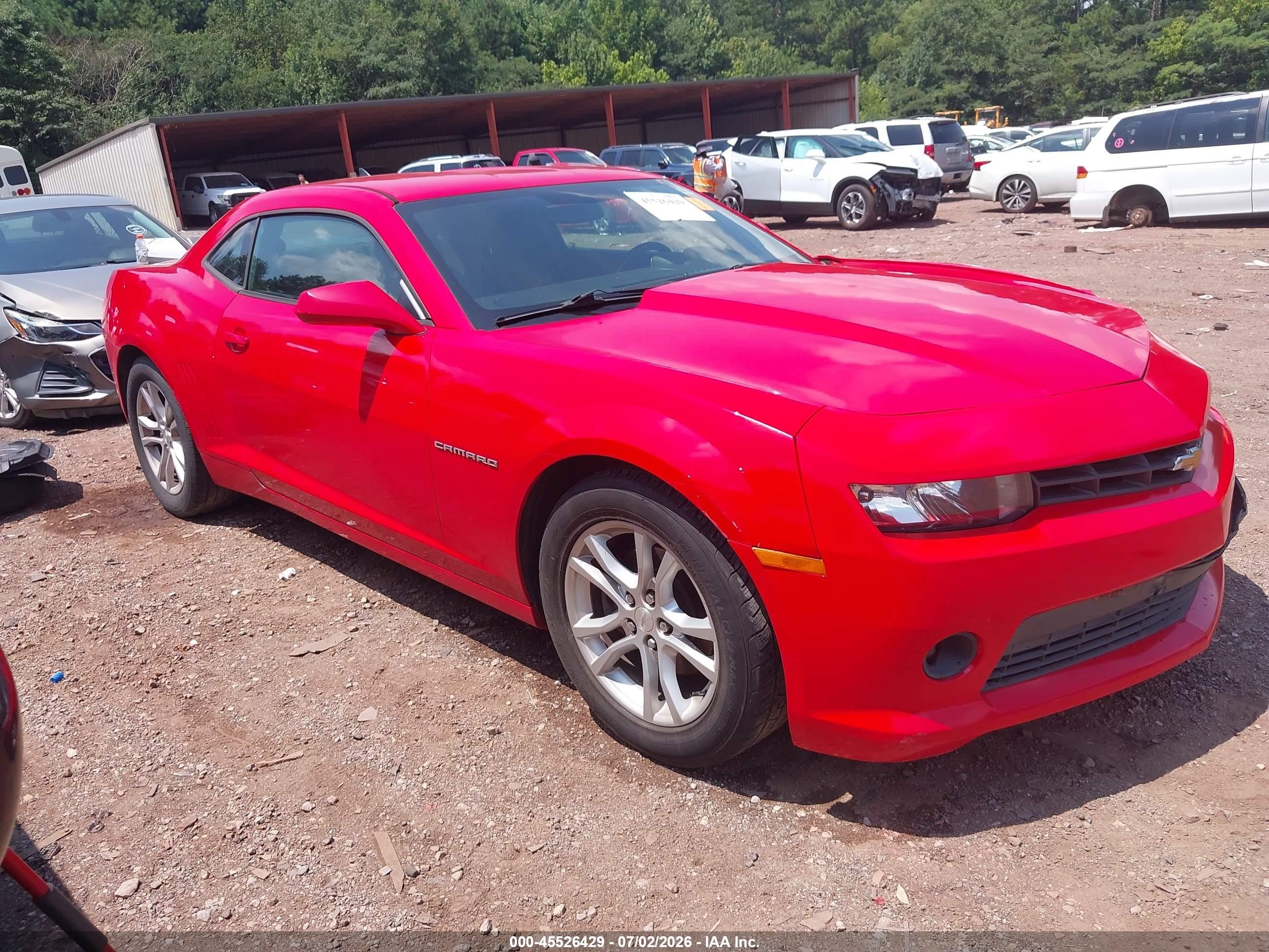 2015 Chevrolet Camaro 1lt Red vin: 2G1FD1E38F9168533