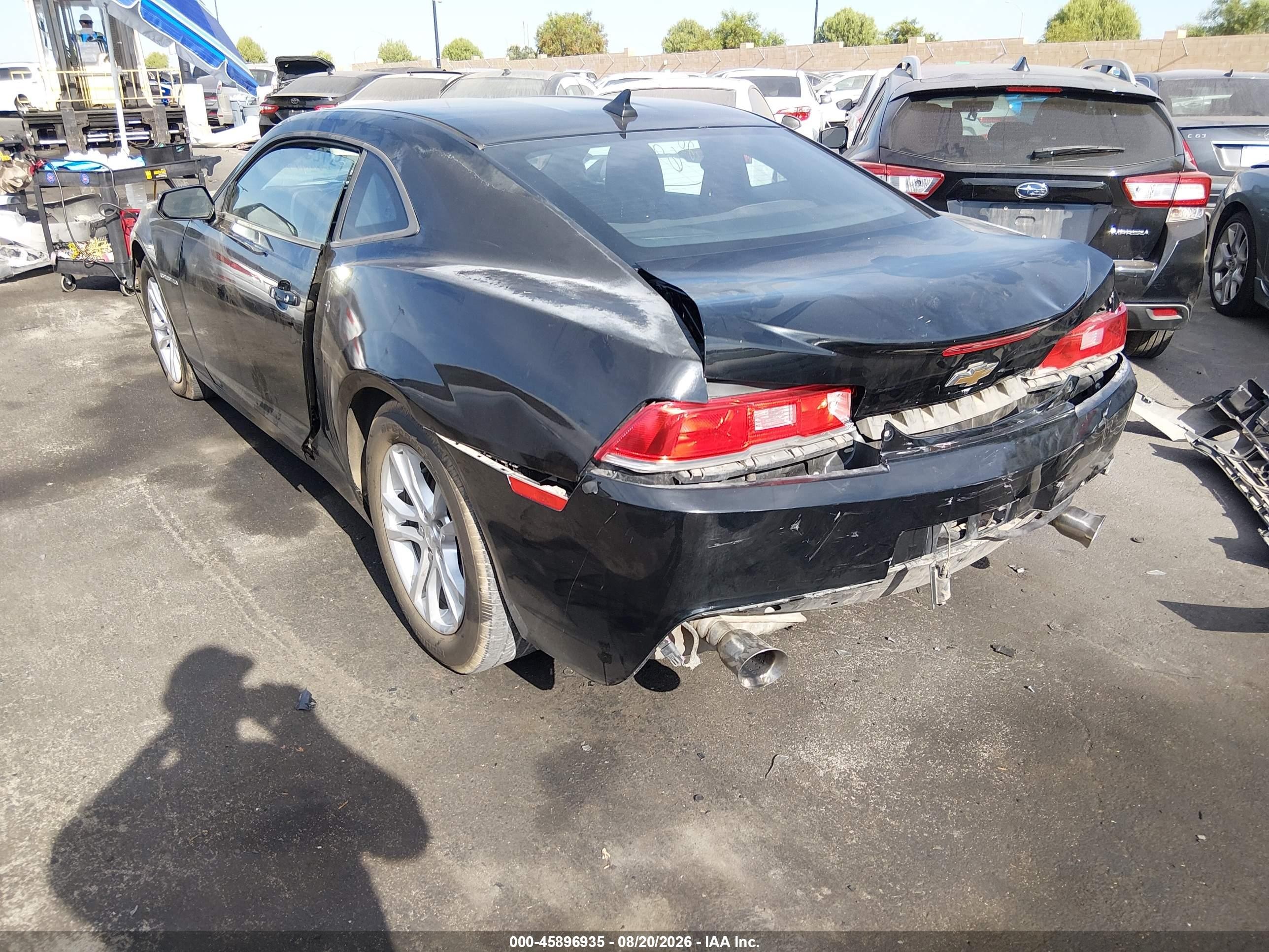 2015 Chevrolet Camaro 1lt Black vin: 2G1FD1E38F9228181