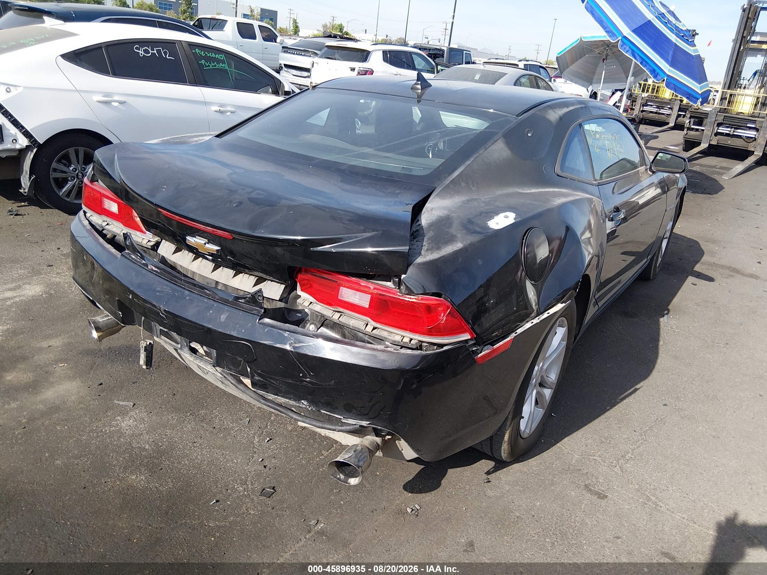 2015 Chevrolet Camaro 1lt Black vin: 2G1FD1E38F9228181