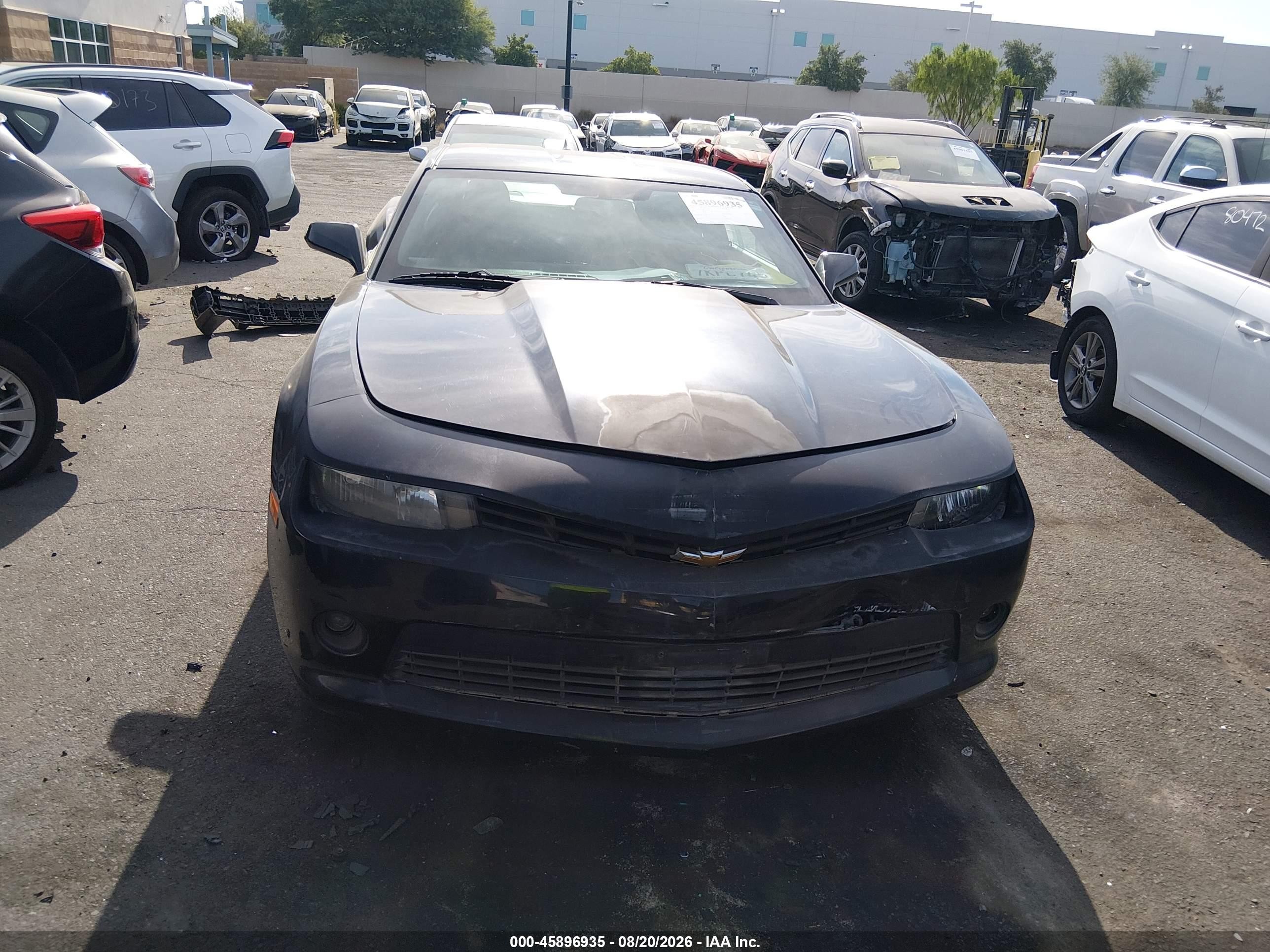 2015 Chevrolet Camaro 1lt Black vin: 2G1FD1E38F9228181