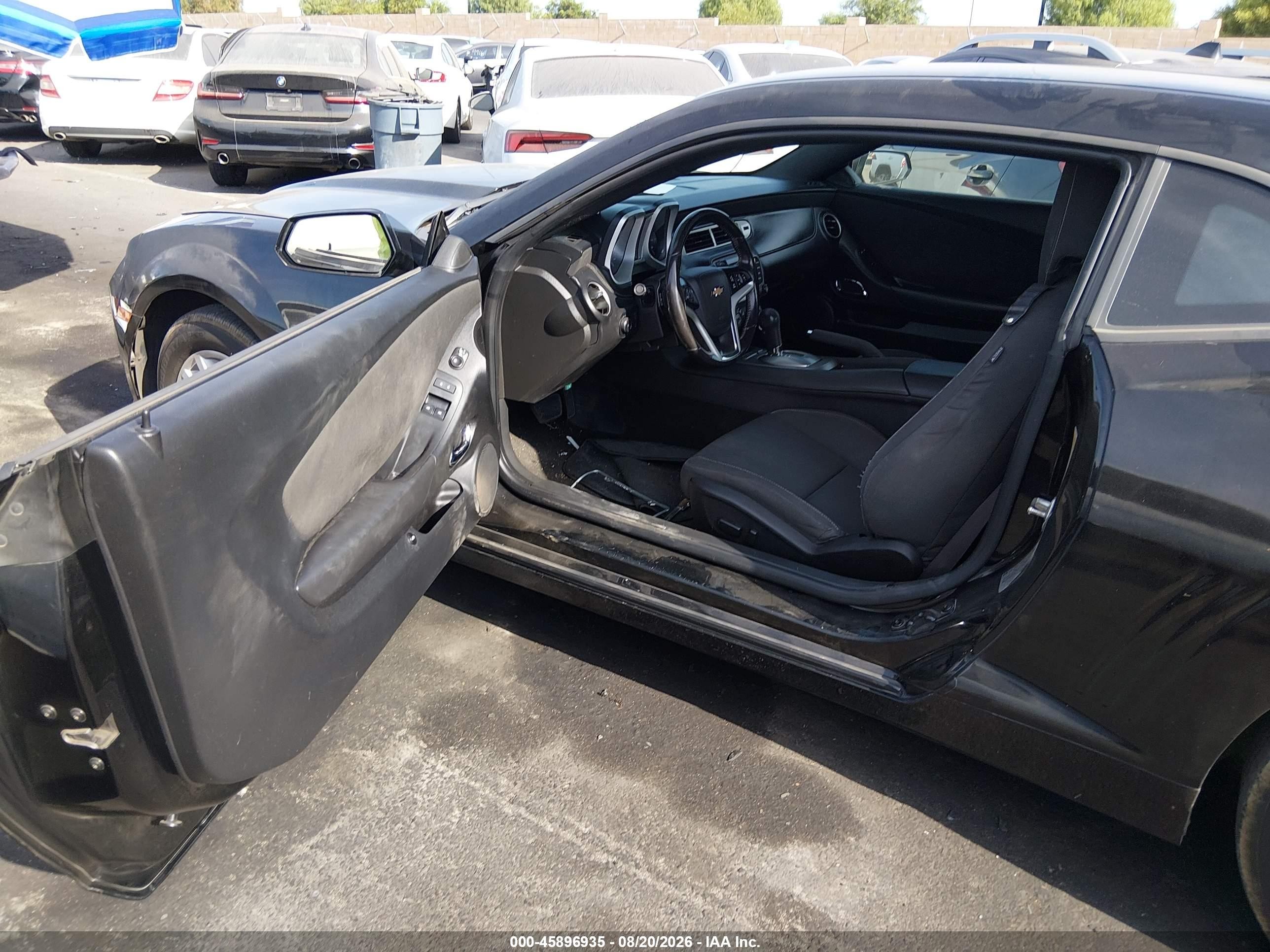 2015 Chevrolet Camaro 1lt Black vin: 2G1FD1E38F9228181