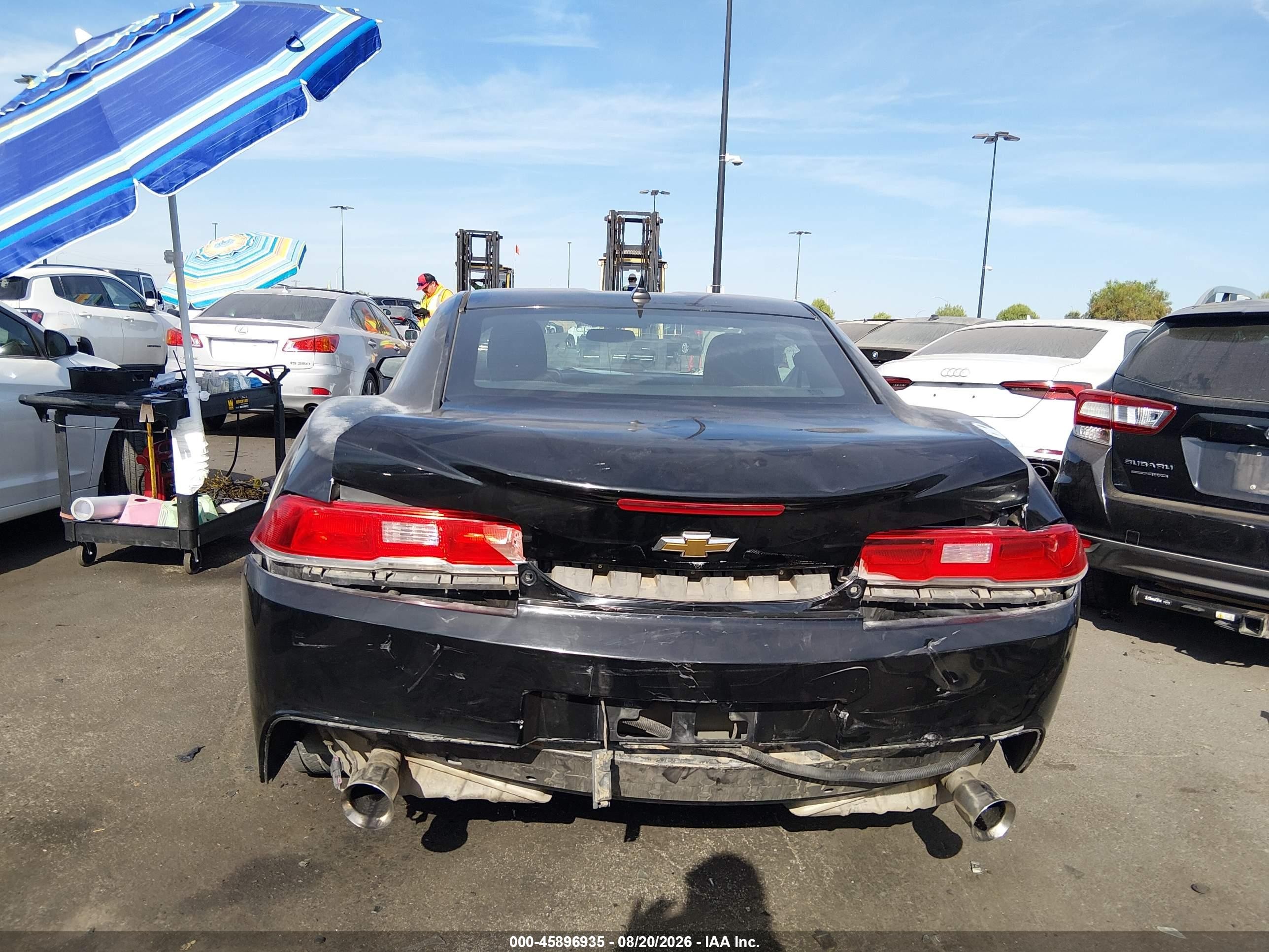 2015 Chevrolet Camaro 1lt Black vin: 2G1FD1E38F9228181