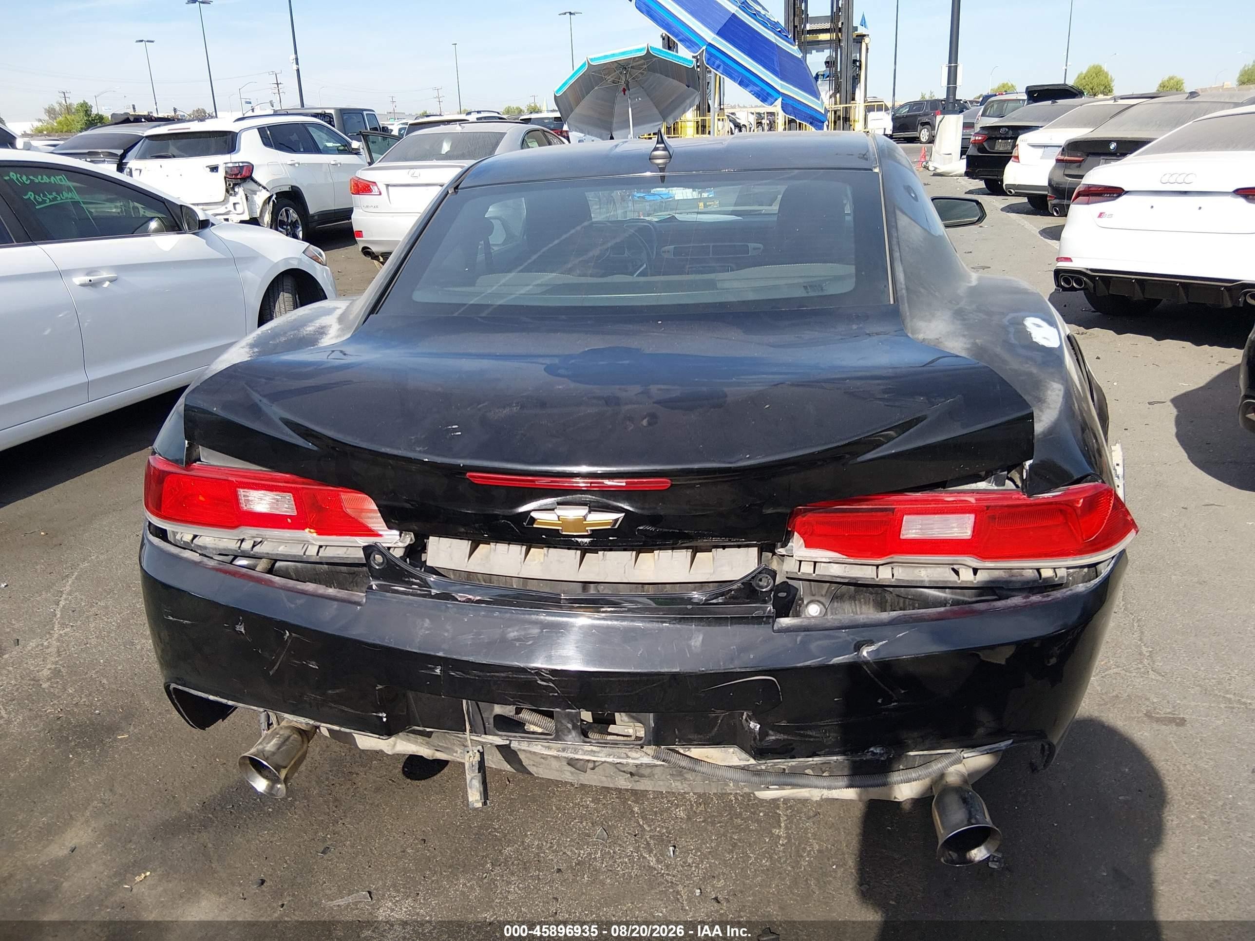2015 Chevrolet Camaro 1lt Black vin: 2G1FD1E38F9228181