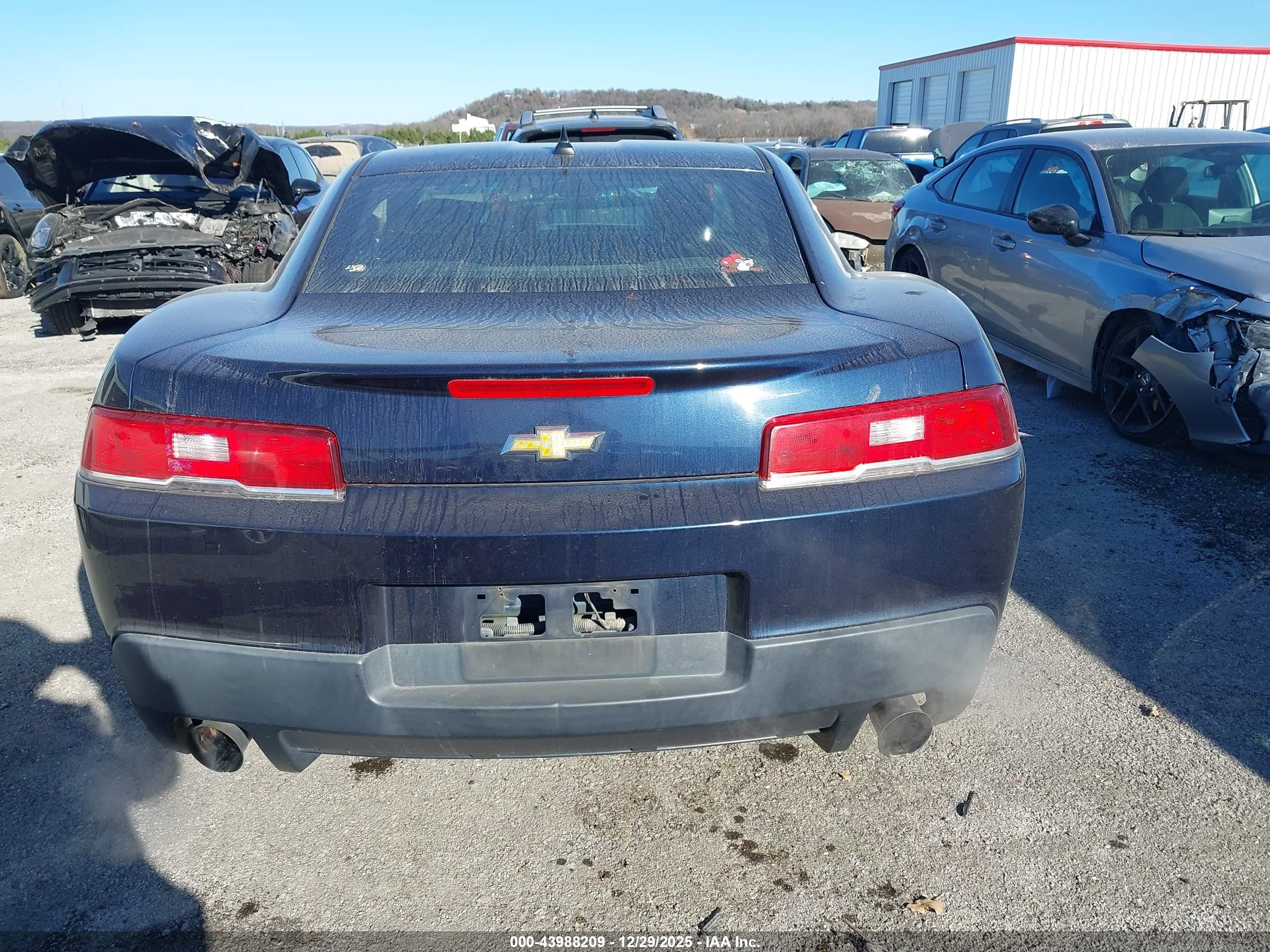 2015 Chevrolet Camaro 1lt Black vin: 2G1FD1E38F9228276