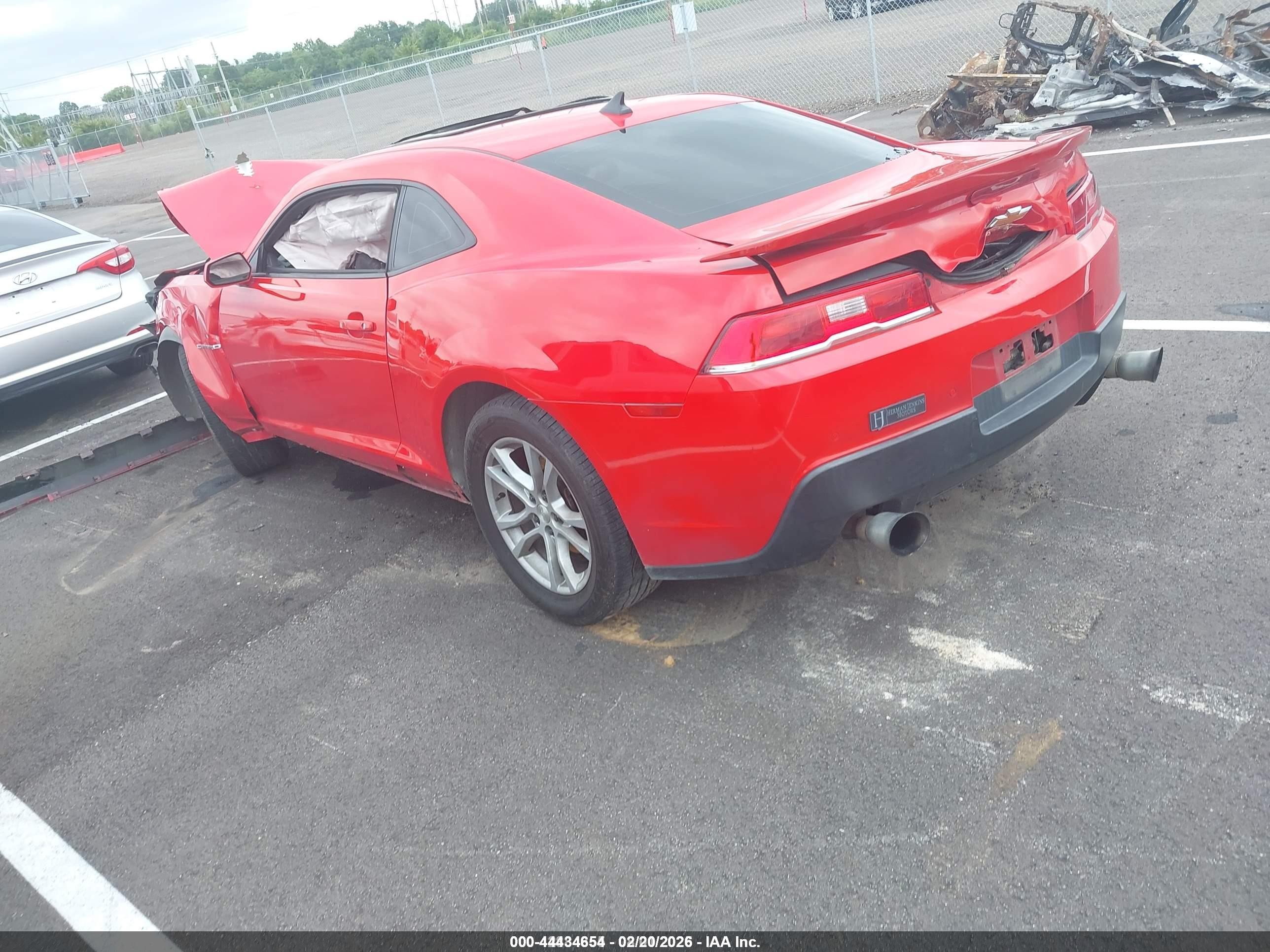 2015 Chevrolet Camaro 1lt Red vin: 2G1FD1E38F9293144