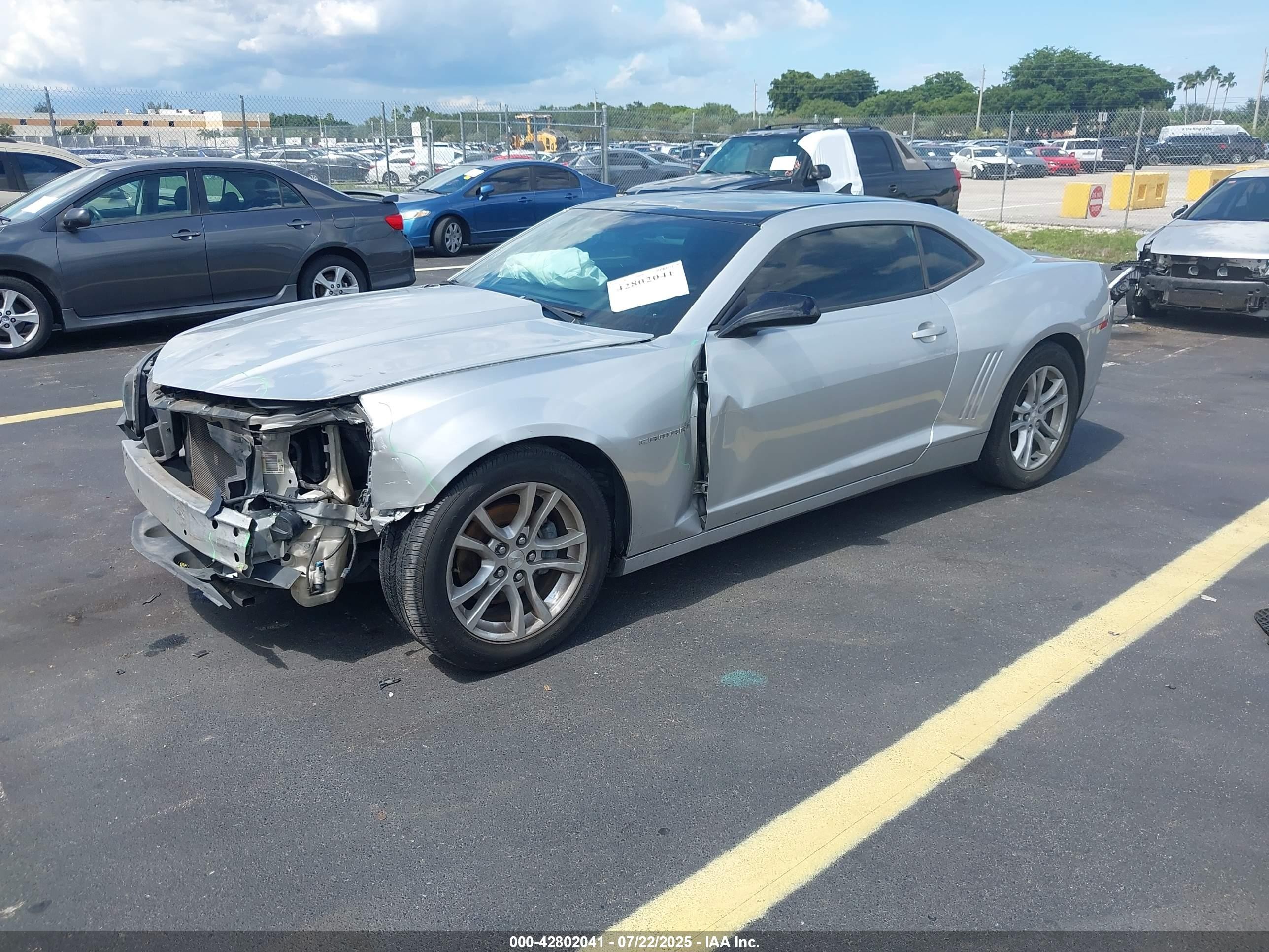2015 Chevrolet Camaro 1lt Silver vin: 2G1FD1E39F9151014